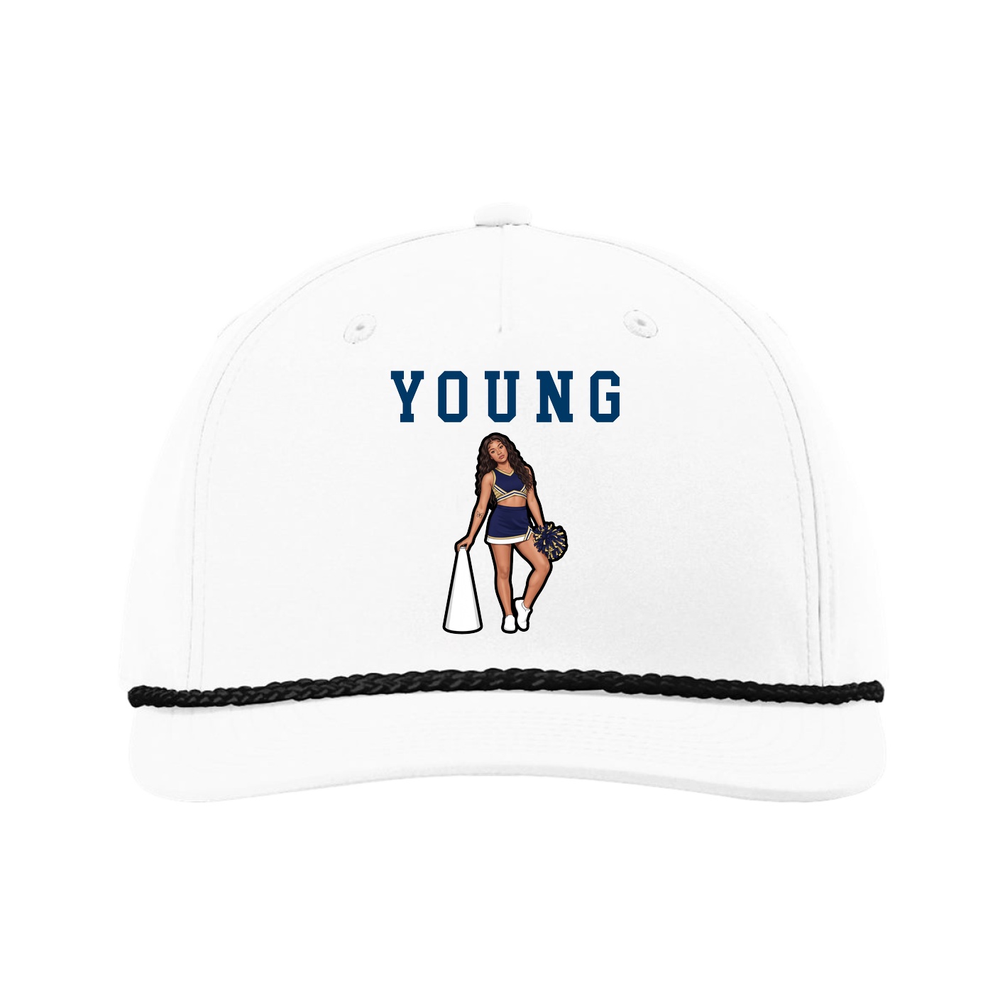 Five-Panel Classic Rope Cap — Shirsey in White