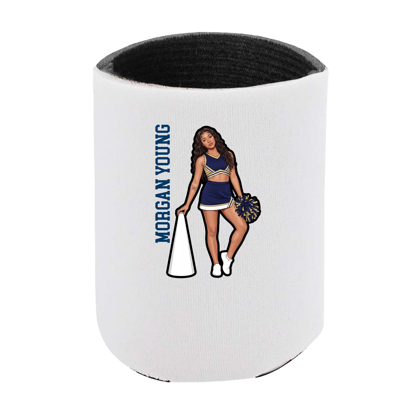 Can Holder — Name Vertical in White