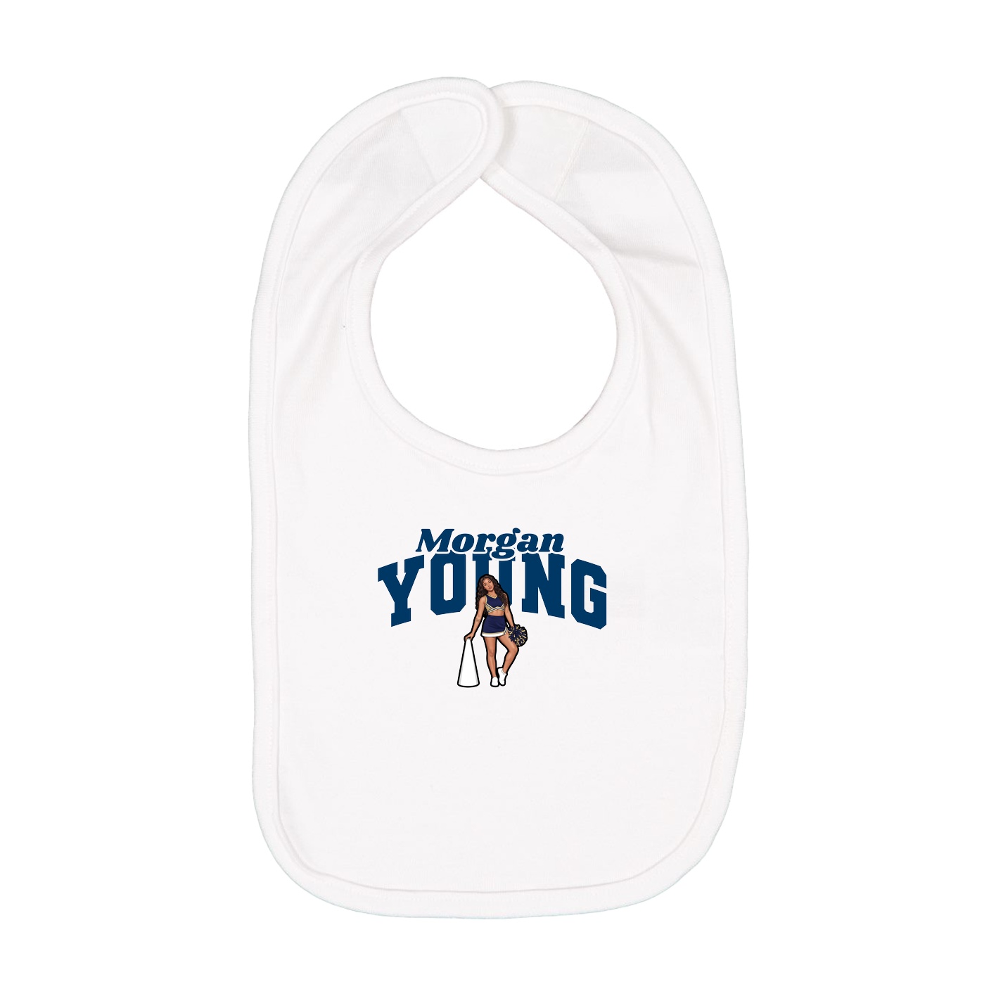 Infant Bib — Signature Arch in White