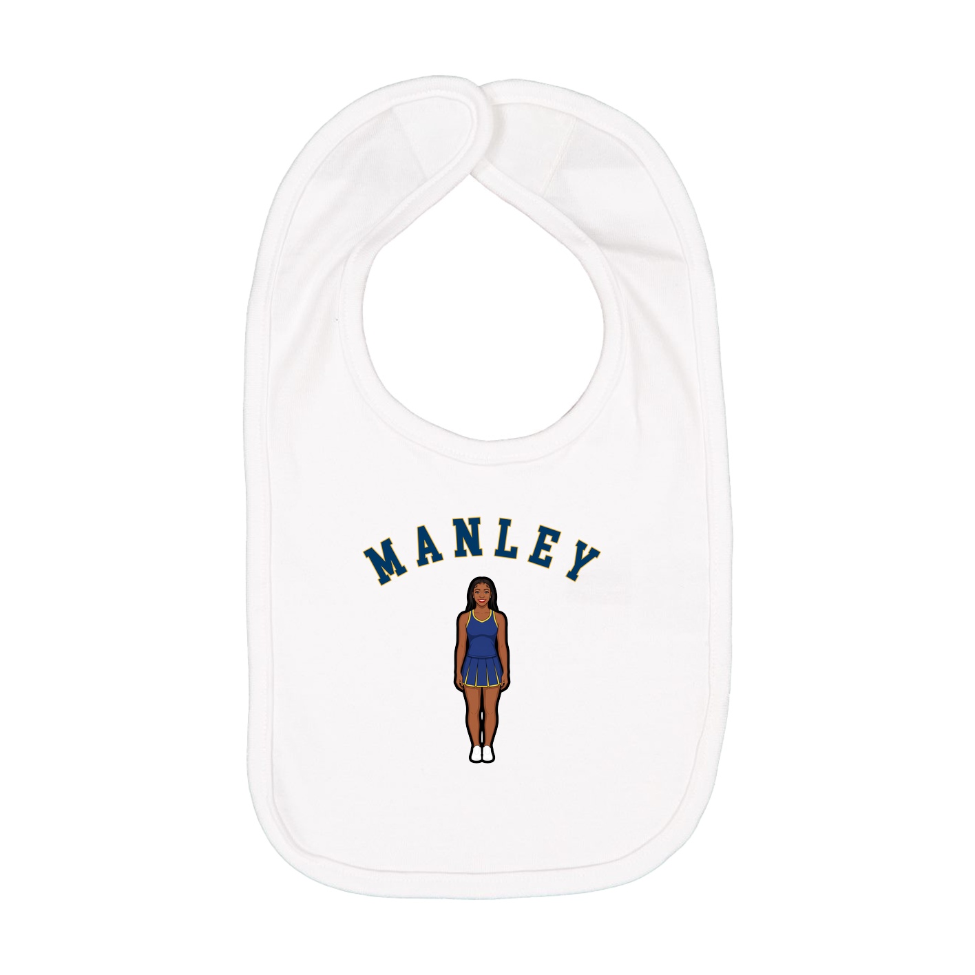 Infant Bib — Shirsey Arch in White