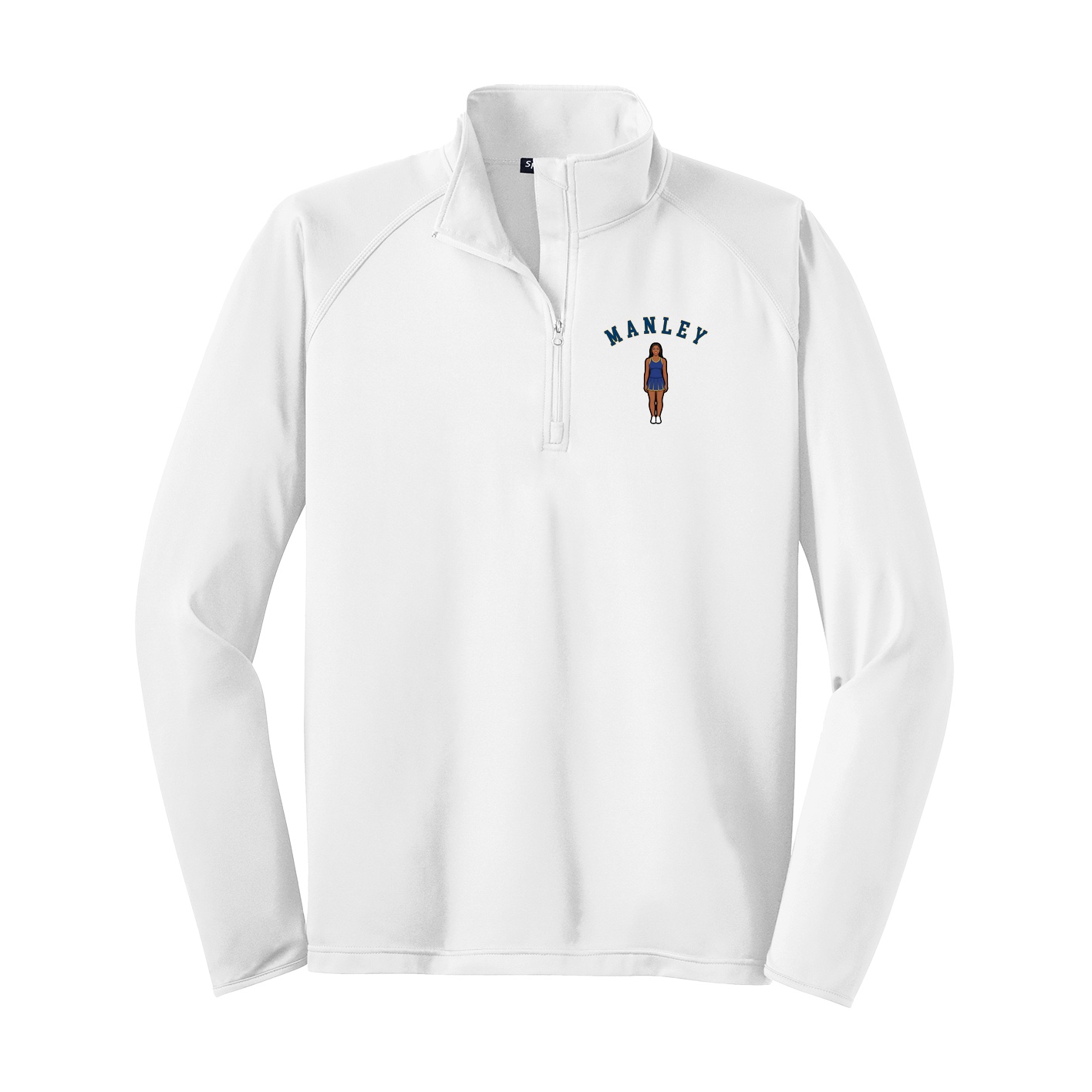 Q-Zip Pullover — Shirsey Arch in White