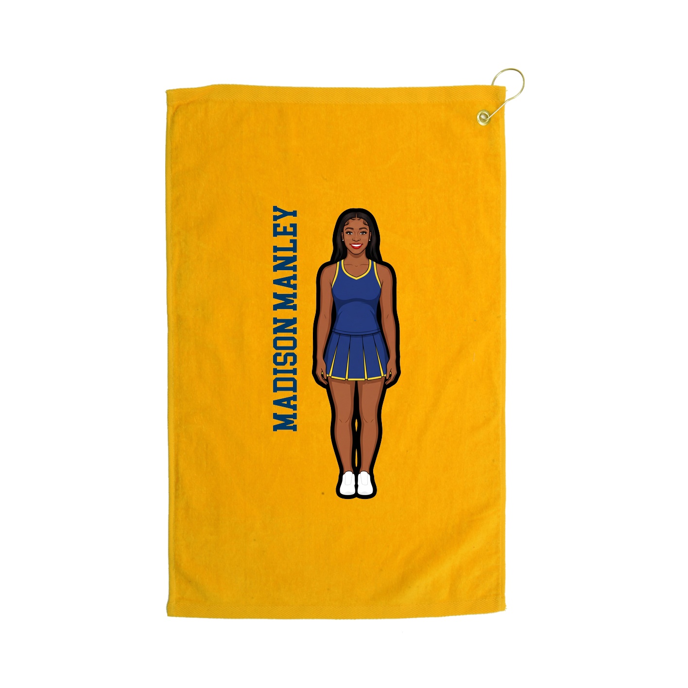 Golf Towel — Name Vertical in Gold