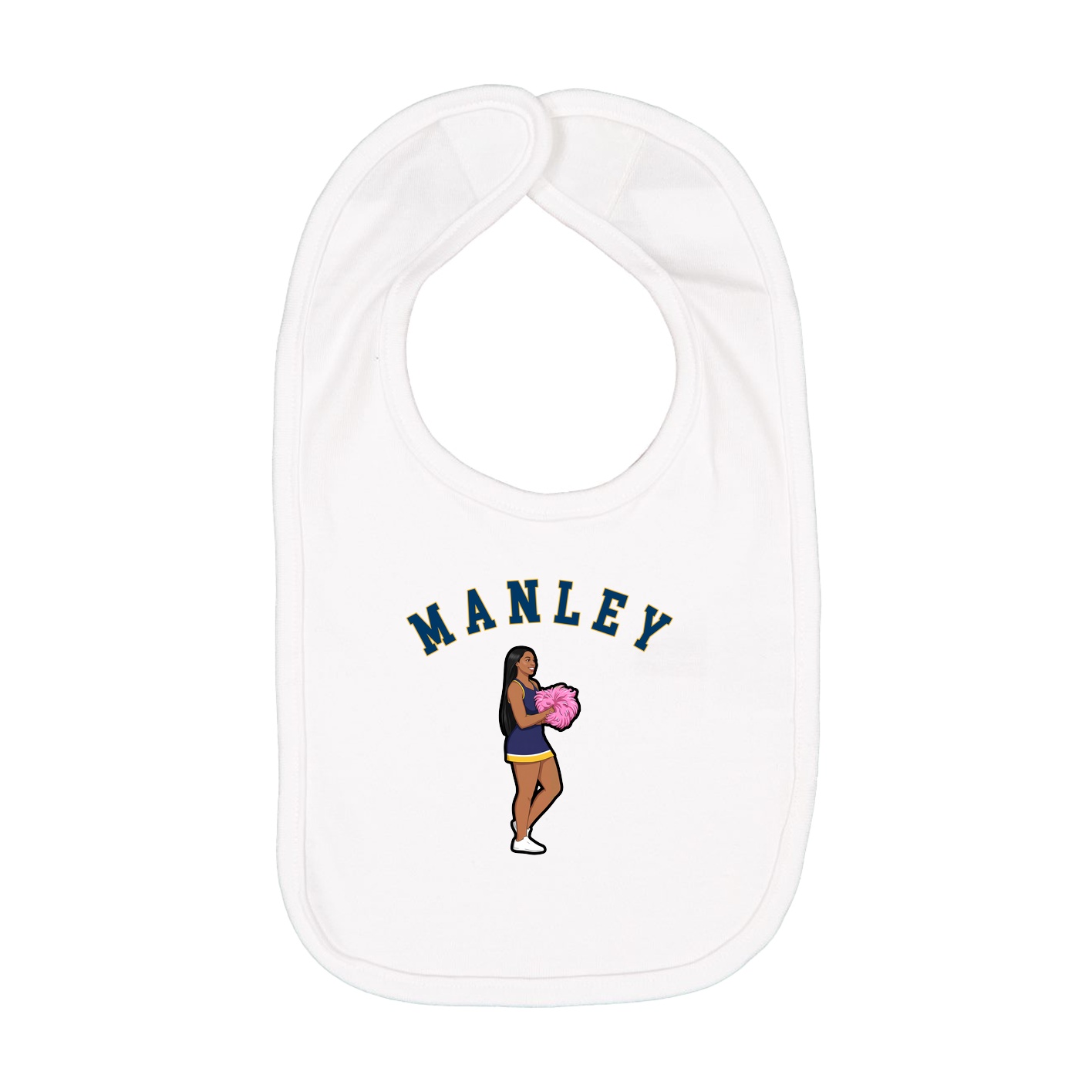 Infant Bib — Shirsey Arch in White