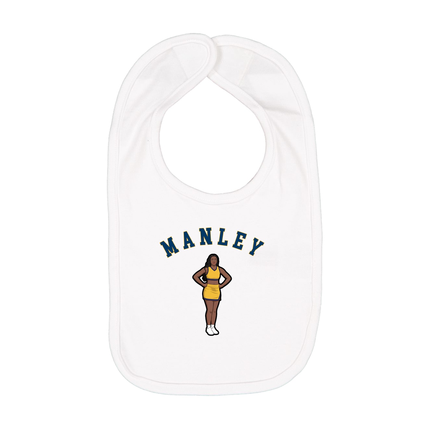 Infant Bib — Shirsey Arch in White