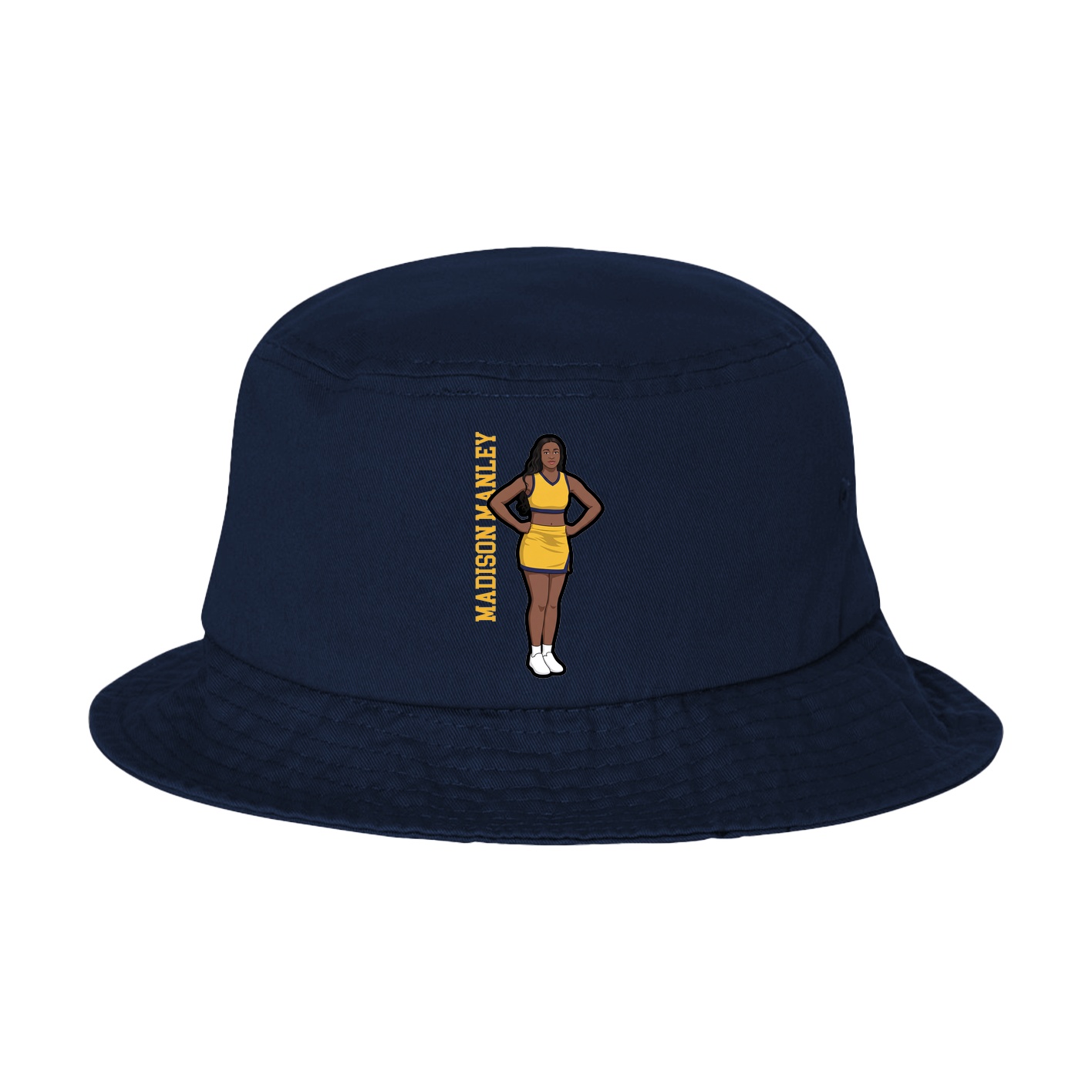 Bucket Cap — Name Vertical in Navy