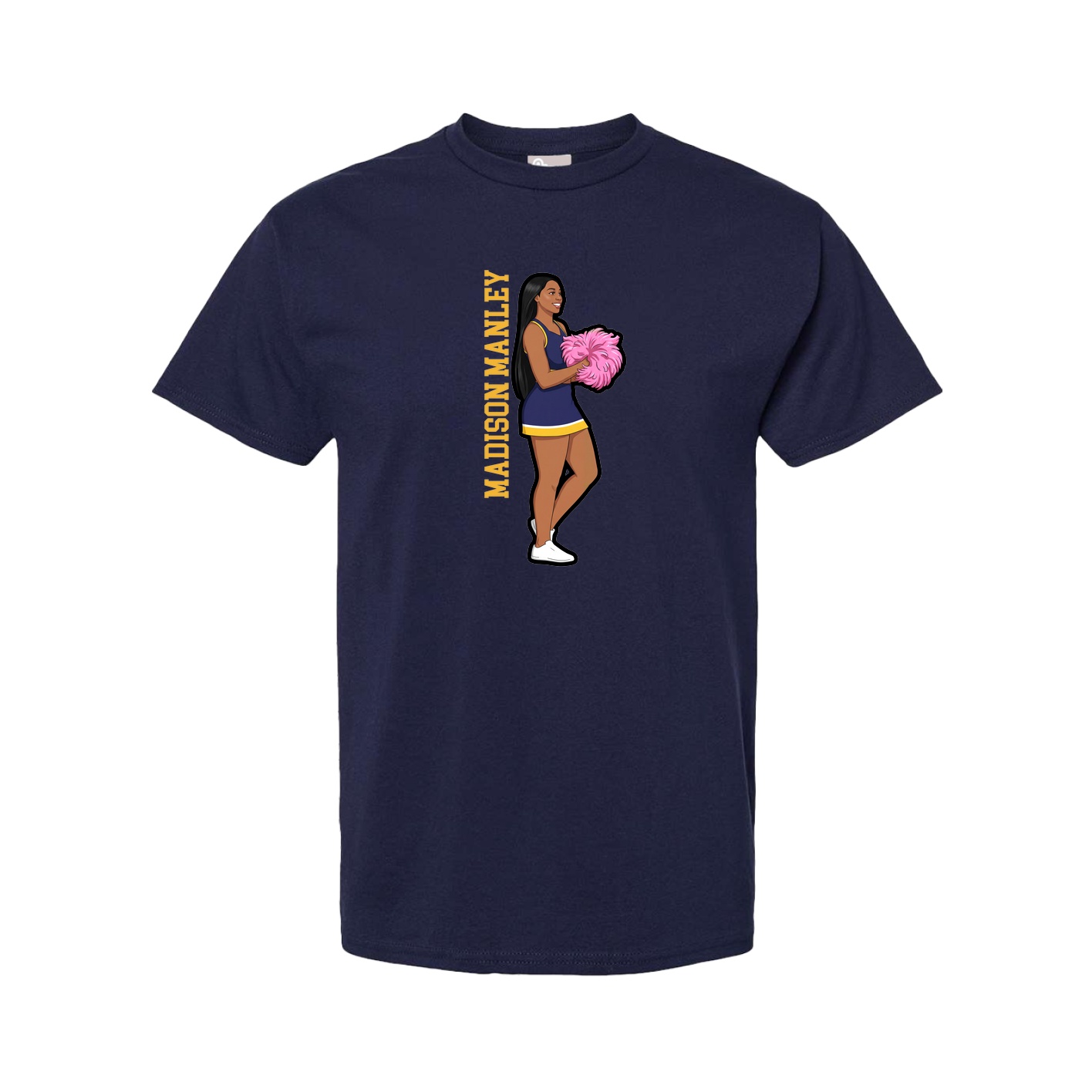 Youth Tee — Name Vertical in Navy