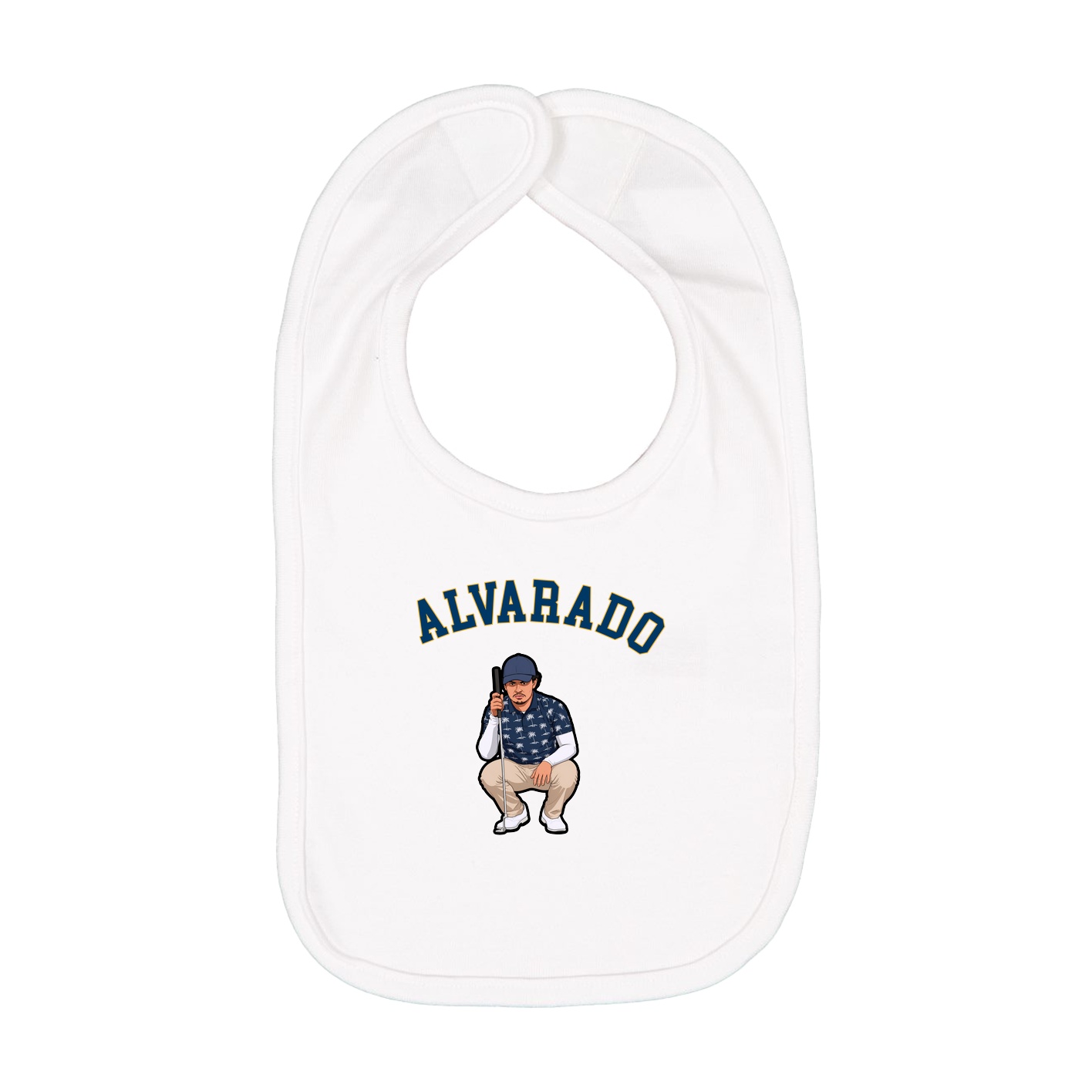 Infant Bib — Shirsey Arch in White