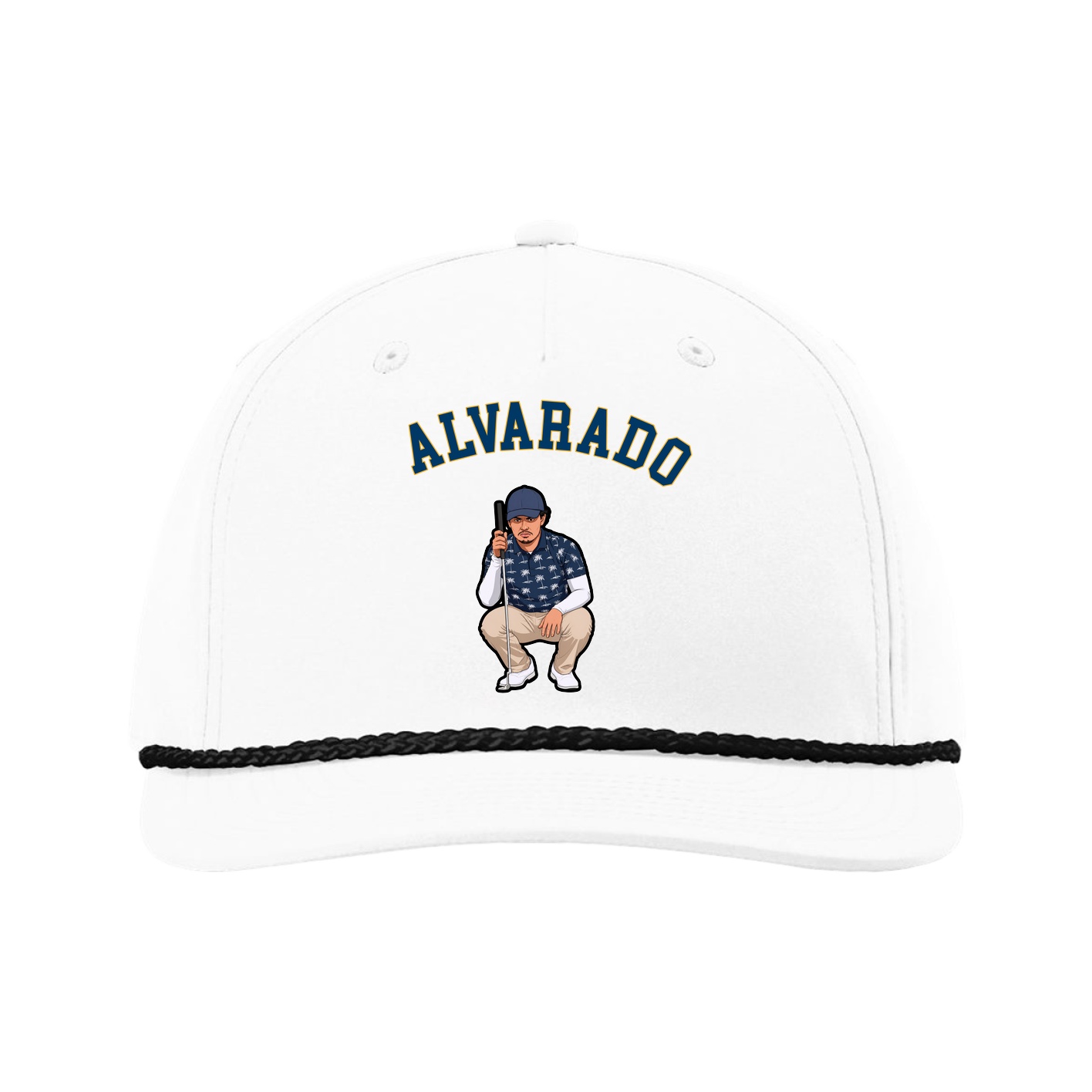 Five-Panel Classic Rope Cap — Shirsey Arch in White