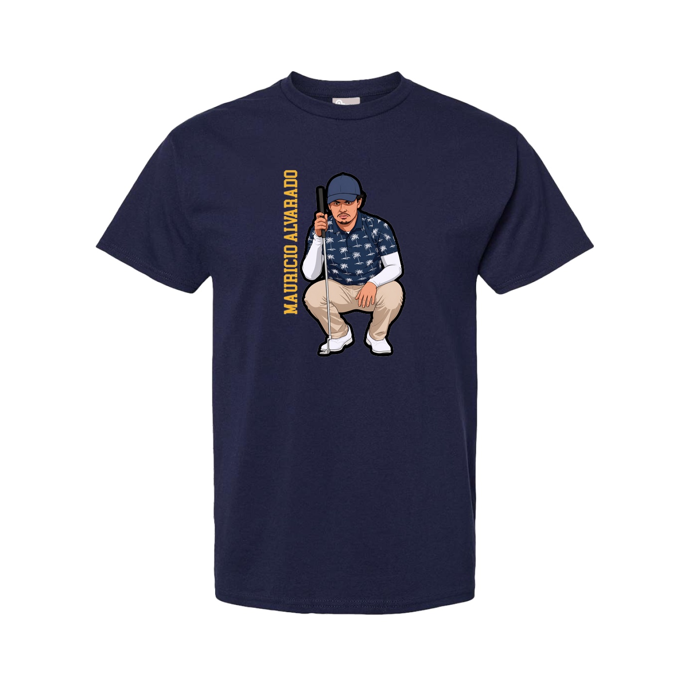 Youth Tee — Name Vertical in Navy