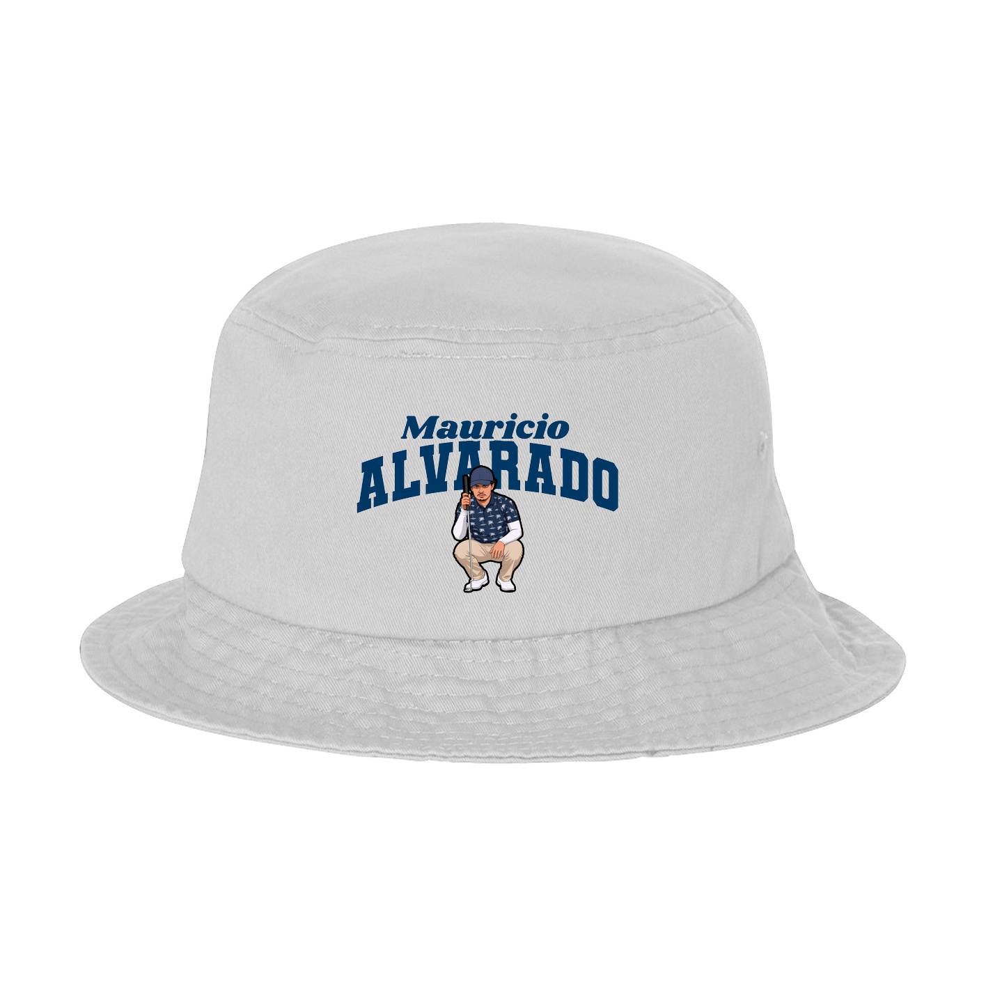 Bucket Cap — Signature Arch in White