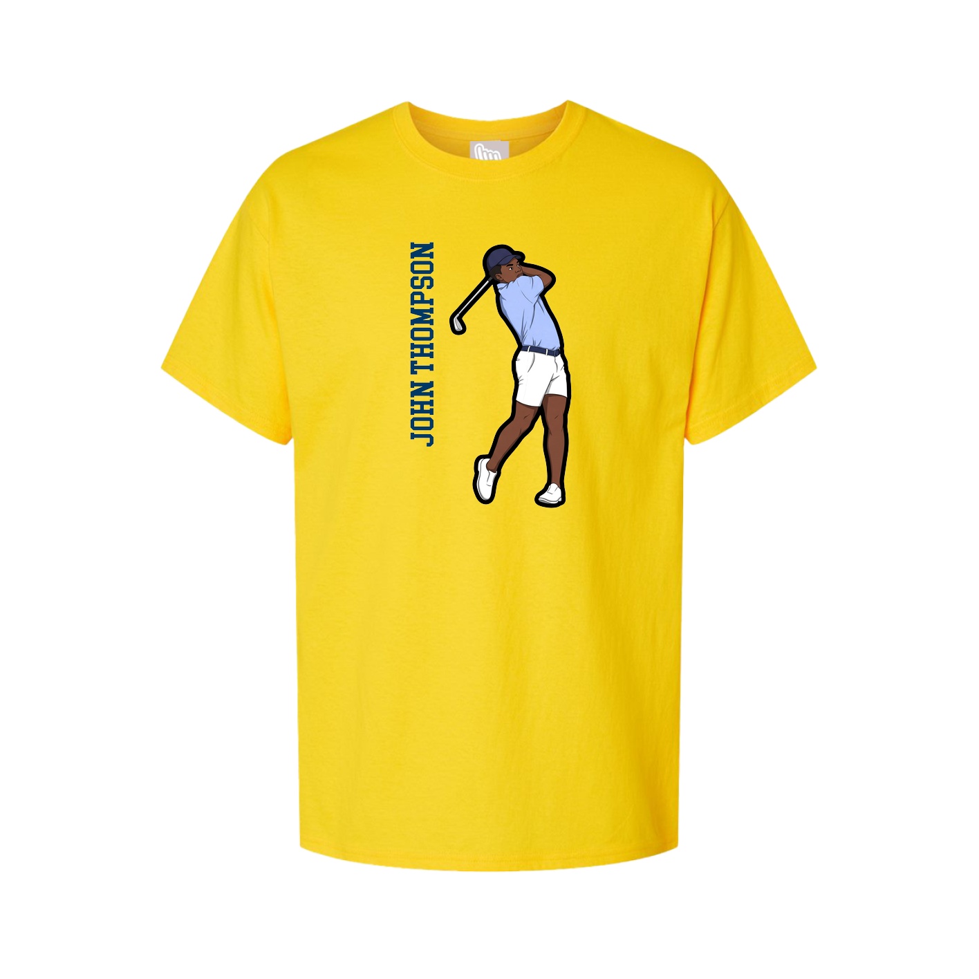 Tee — Name Vertical in Gold