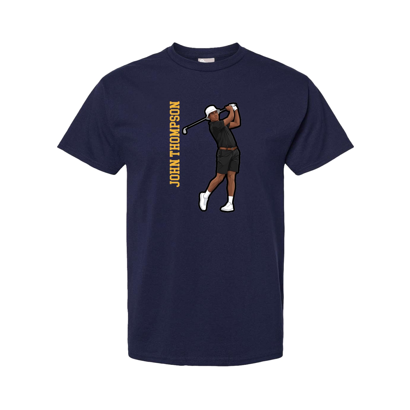 Tee — Name Vertical in Navy