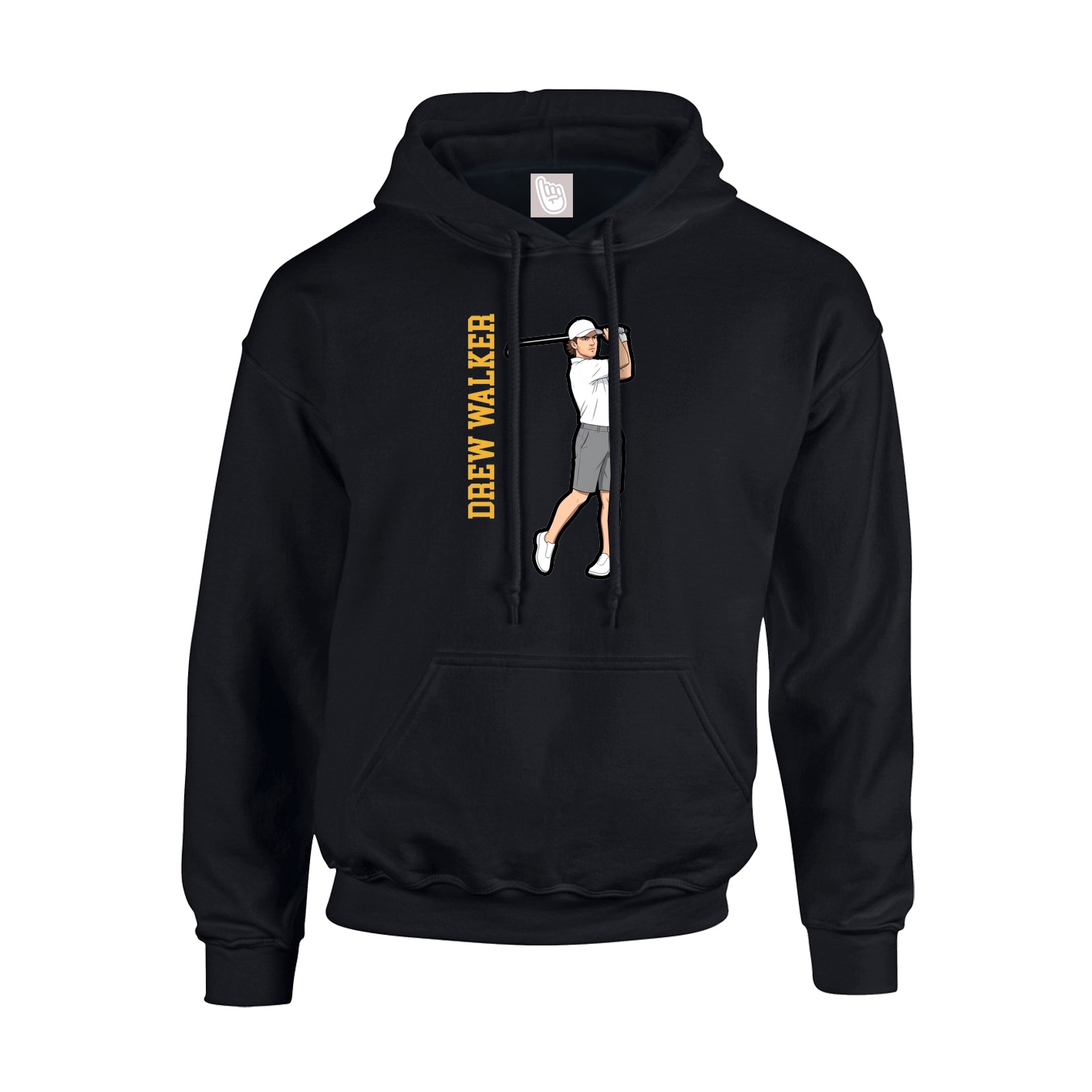 Youth Hoodie — Name Vertical in Black