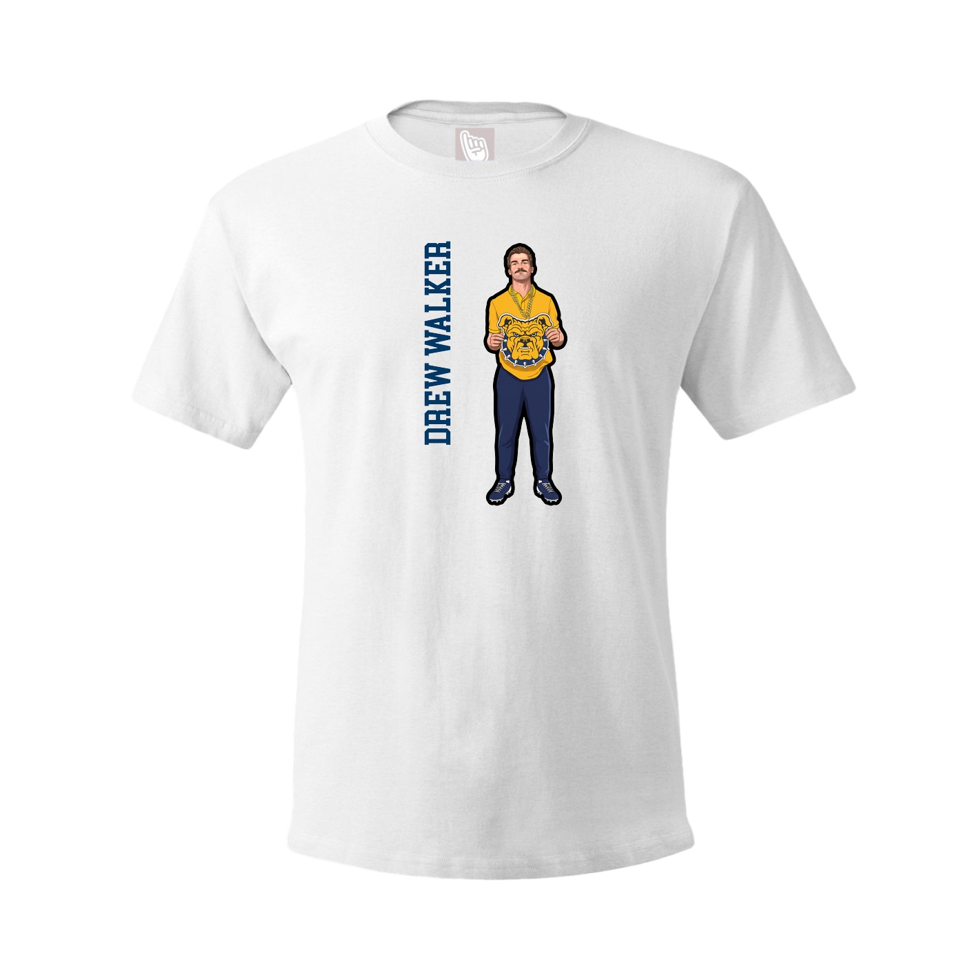 Tee — Name Vertical in White