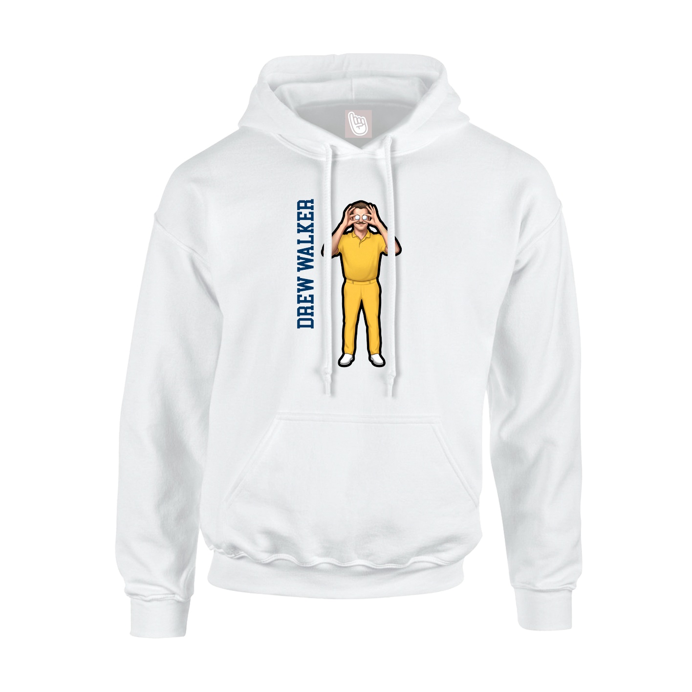 Youth Hoodie — Name Vertical in White
