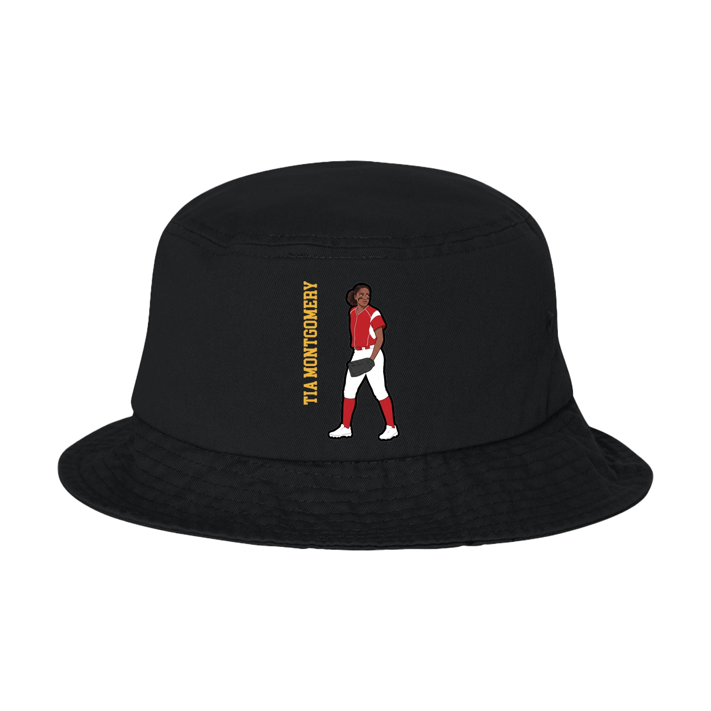 Bucket Cap — Name Vertical in Black