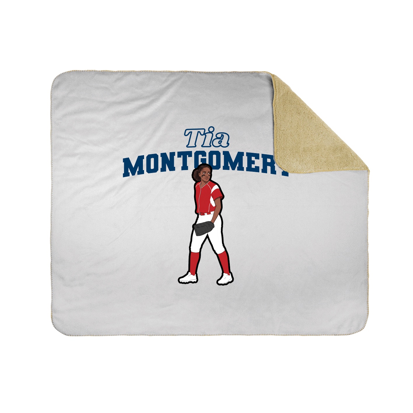 Throw Blanket — Name Arch in White