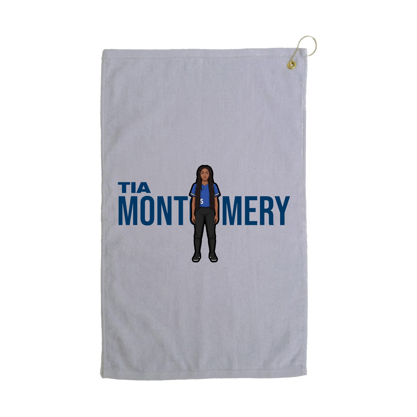 Golf Towel — Player Name in Grey
