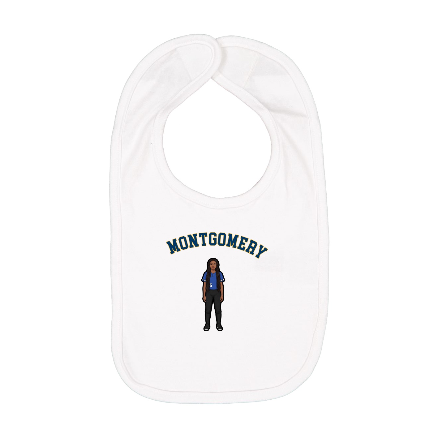 Infant Bib — Shirsey Arch in White