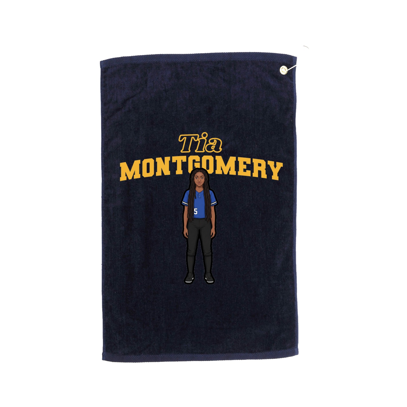 Golf Towel — Name Arch in Navy