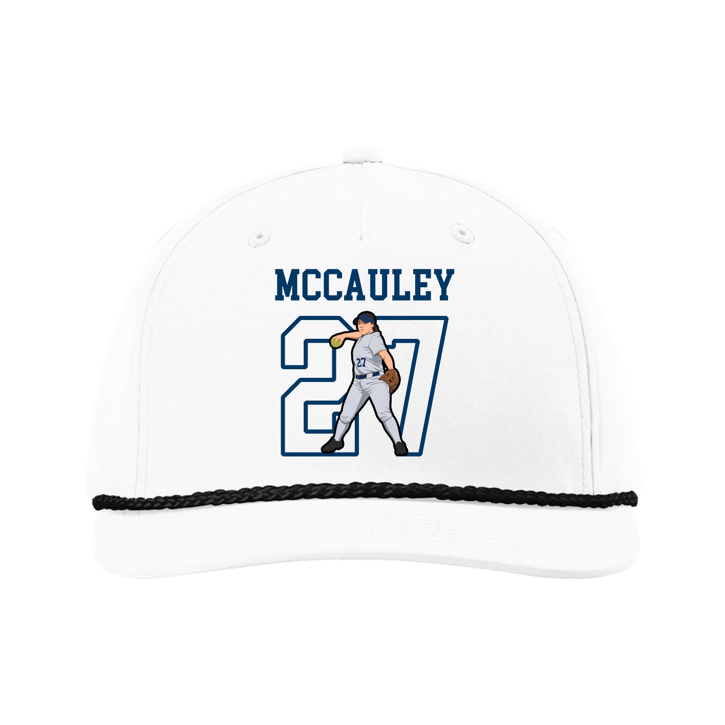 Five-Panel Classic Rope Cap — Shirsey in White