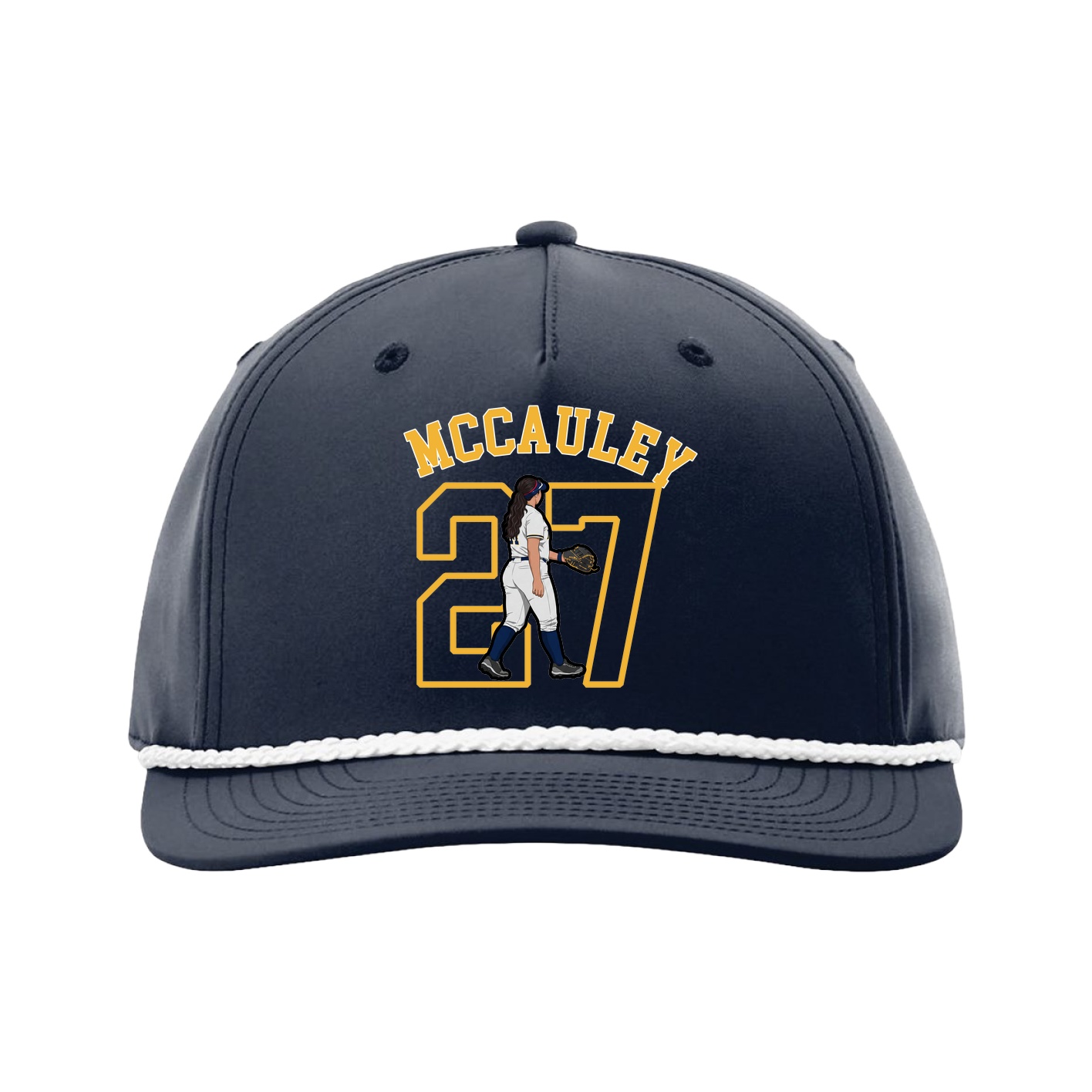 Five-Panel Classic Rope Cap — Shirsey Arch in Navy