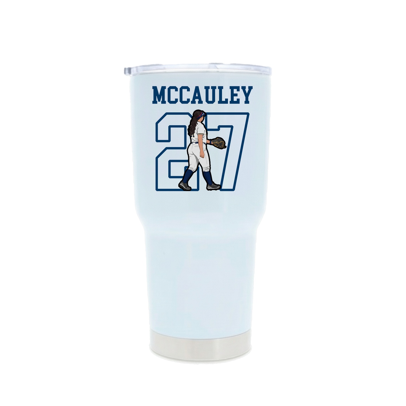 30oz Stainless Steel Tumbler — Shirsey in White