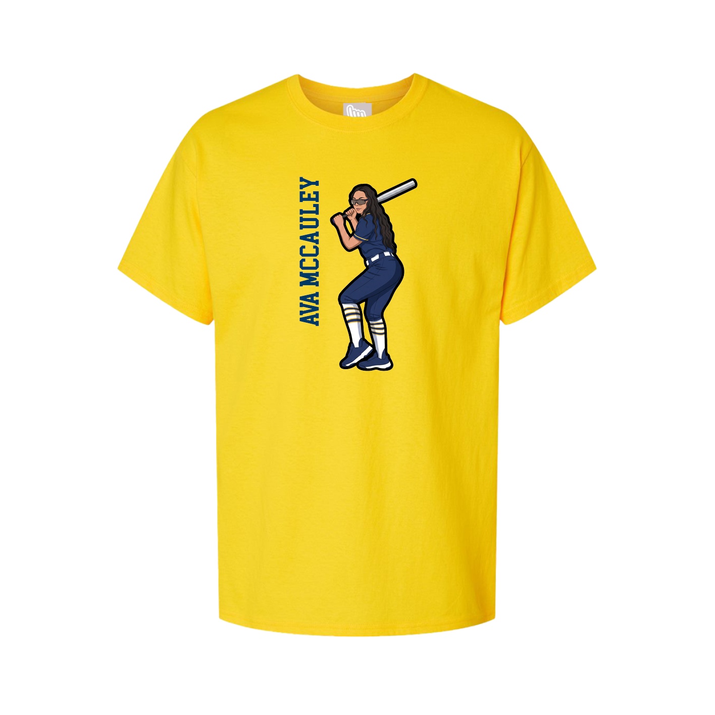 Tee — Name Vertical in Gold