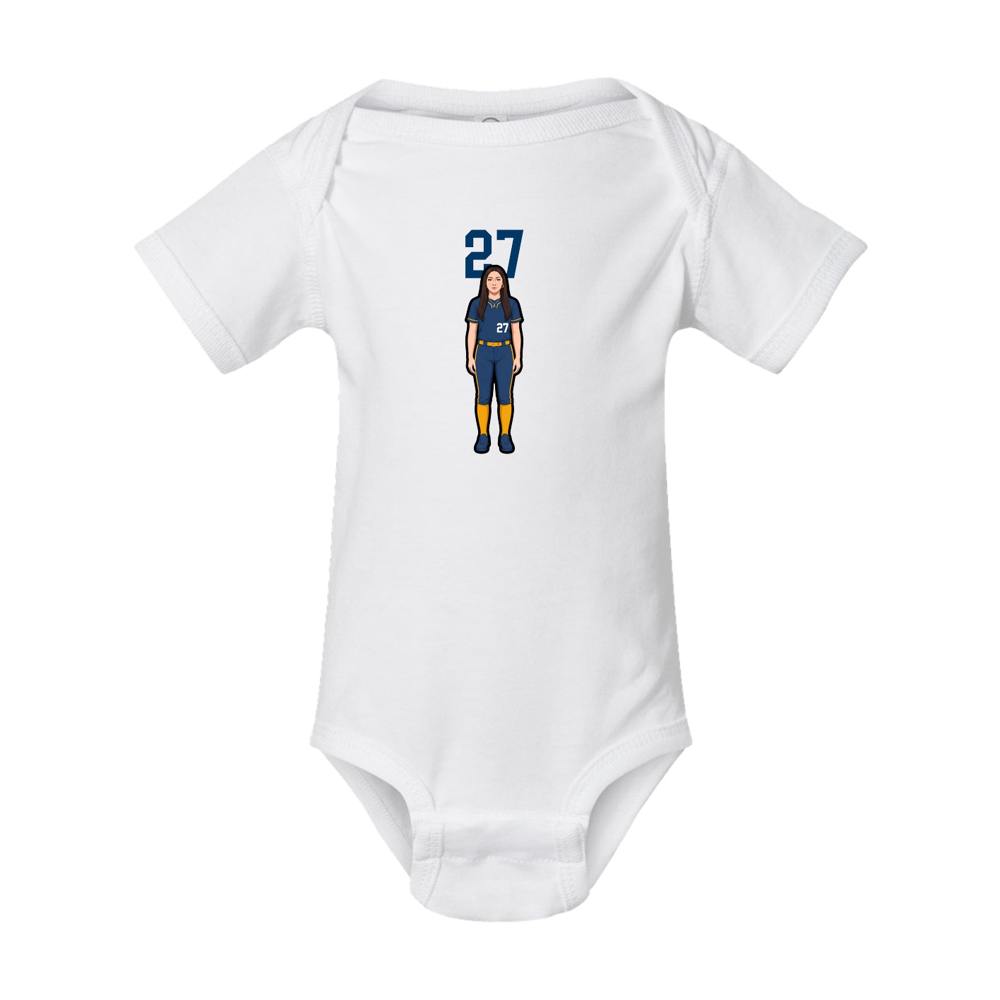 Baby Onesie — Number Top in White