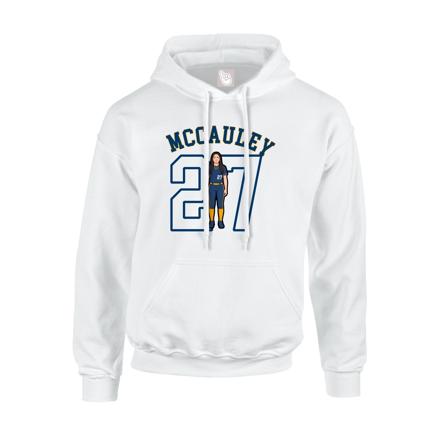 Youth Hoodie — Shirsey Arch in White