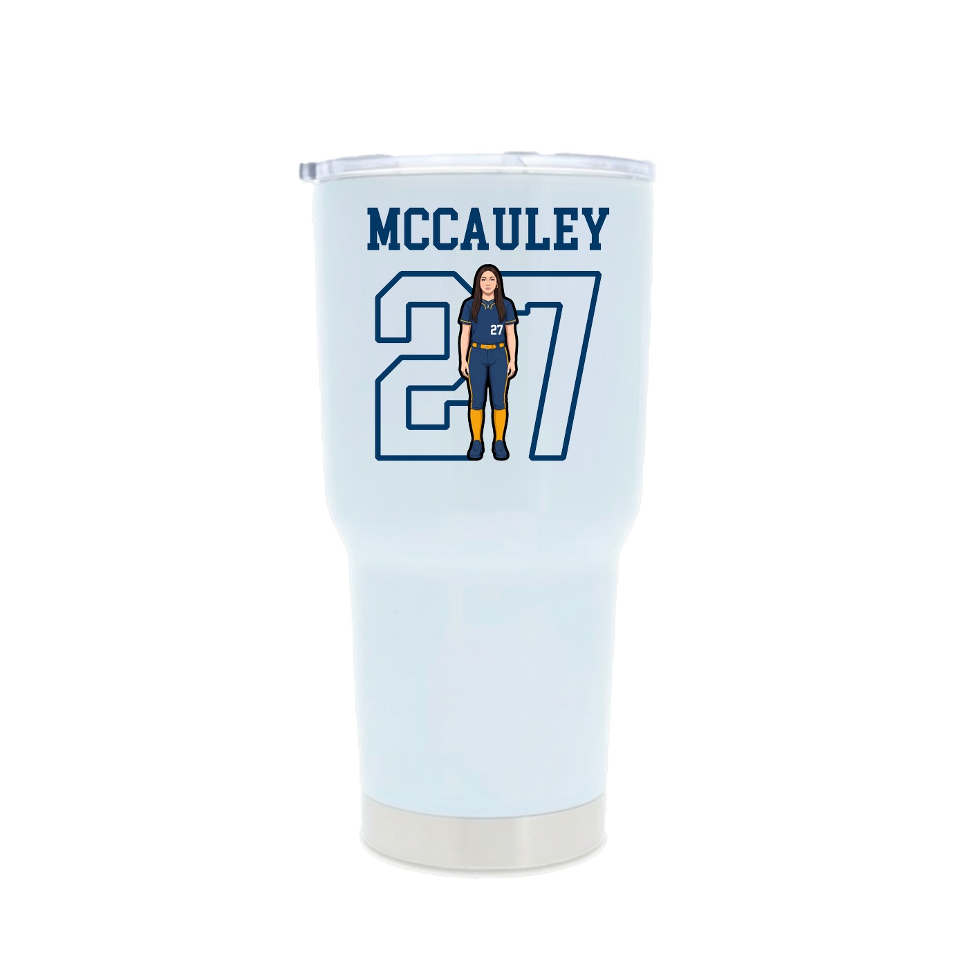 30oz Stainless Steel Tumbler — Shirsey in White