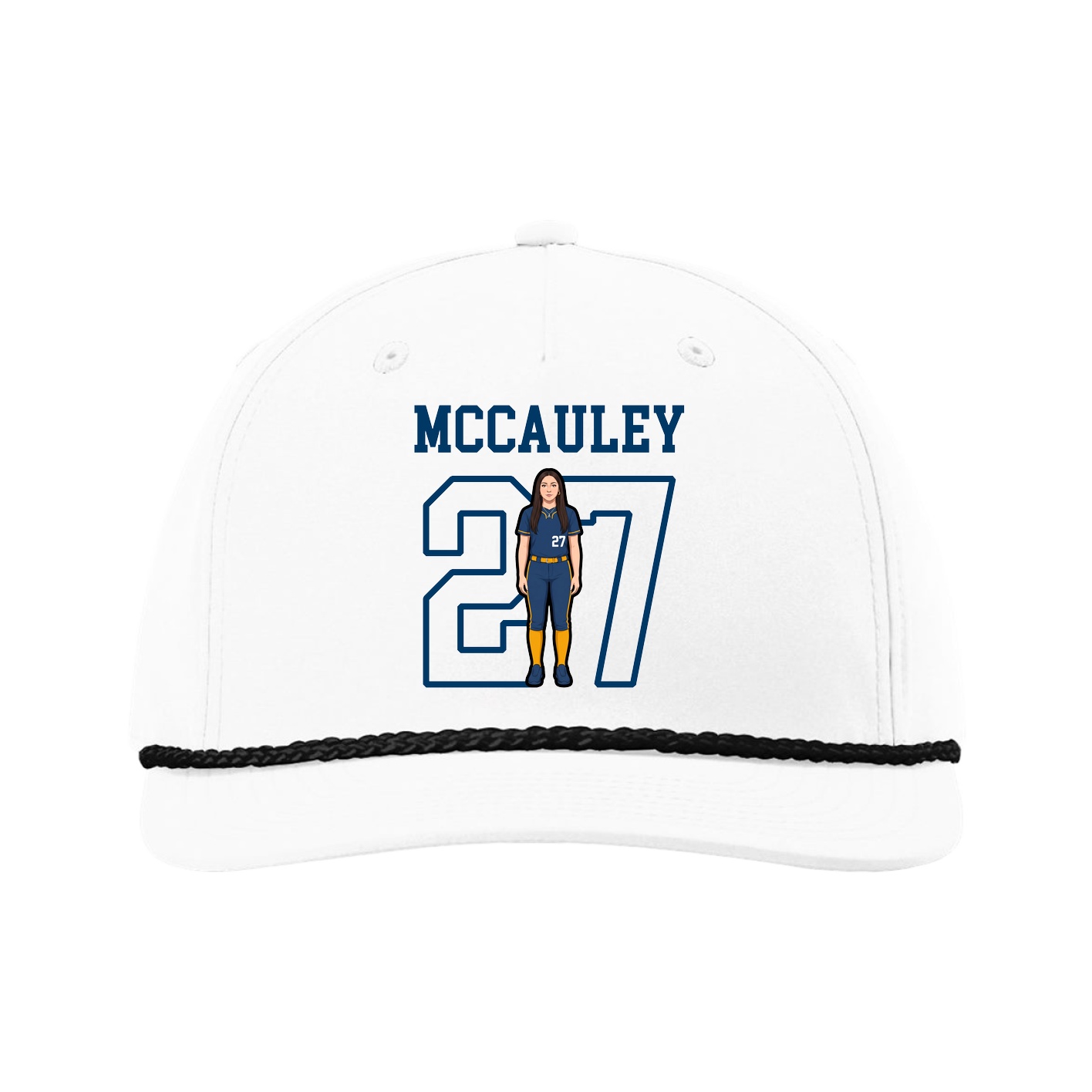Five-Panel Classic Rope Cap — Shirsey in White
