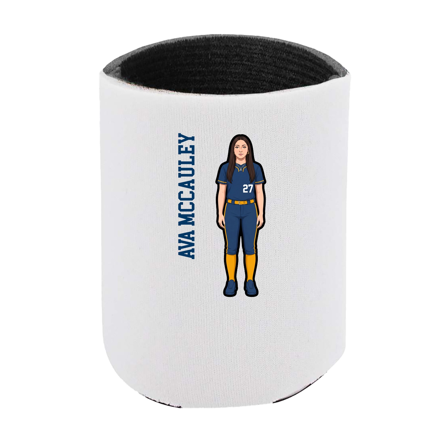 Can Holder — Name Vertical in White