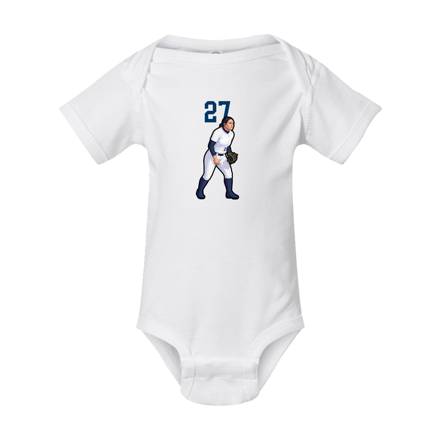 Baby Onesie — Number Top in White