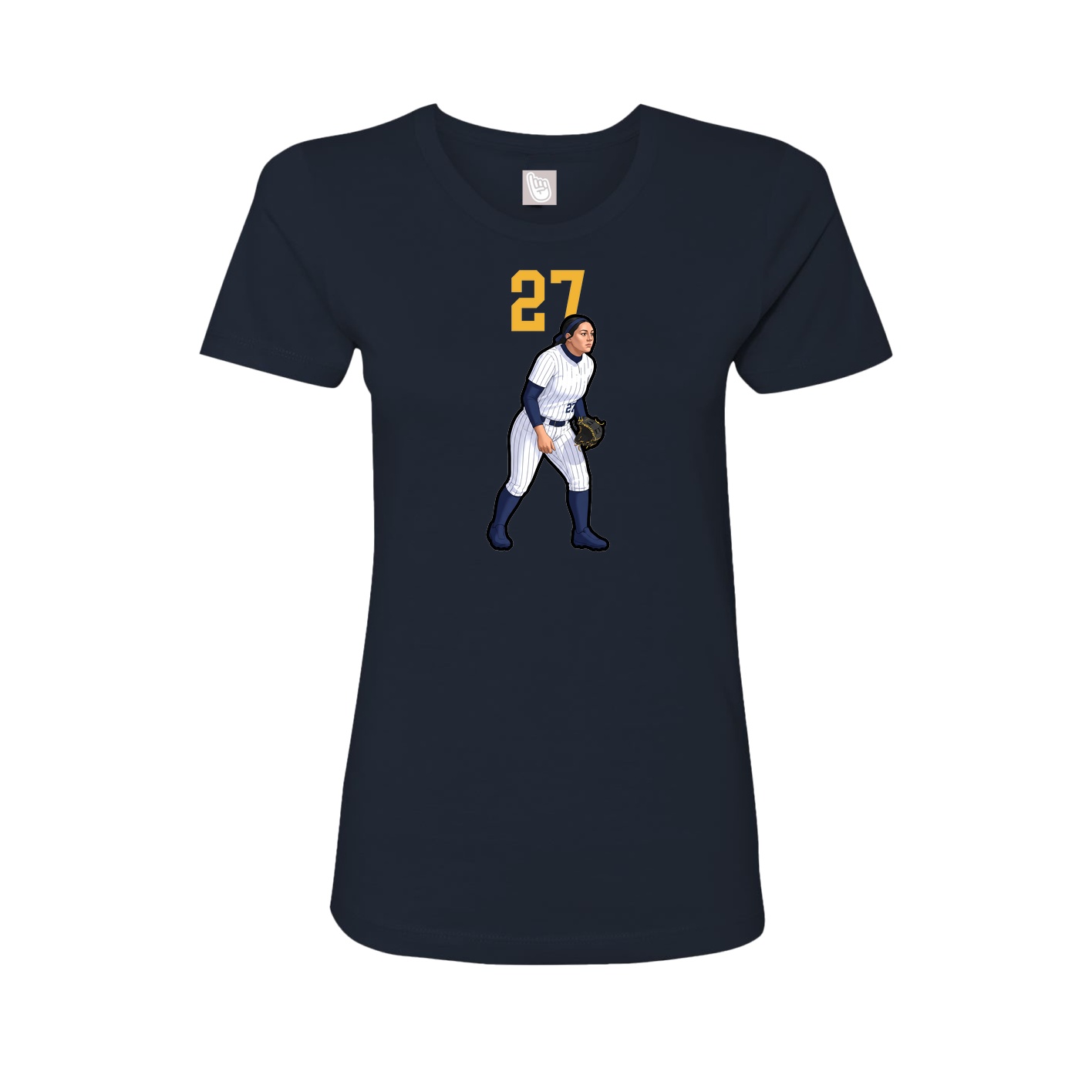 Womens Tee — Number Top in Navy