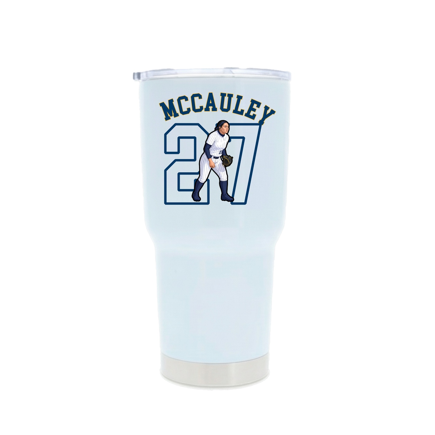30oz Stainless Steel Tumbler — Shirsey Arch in White