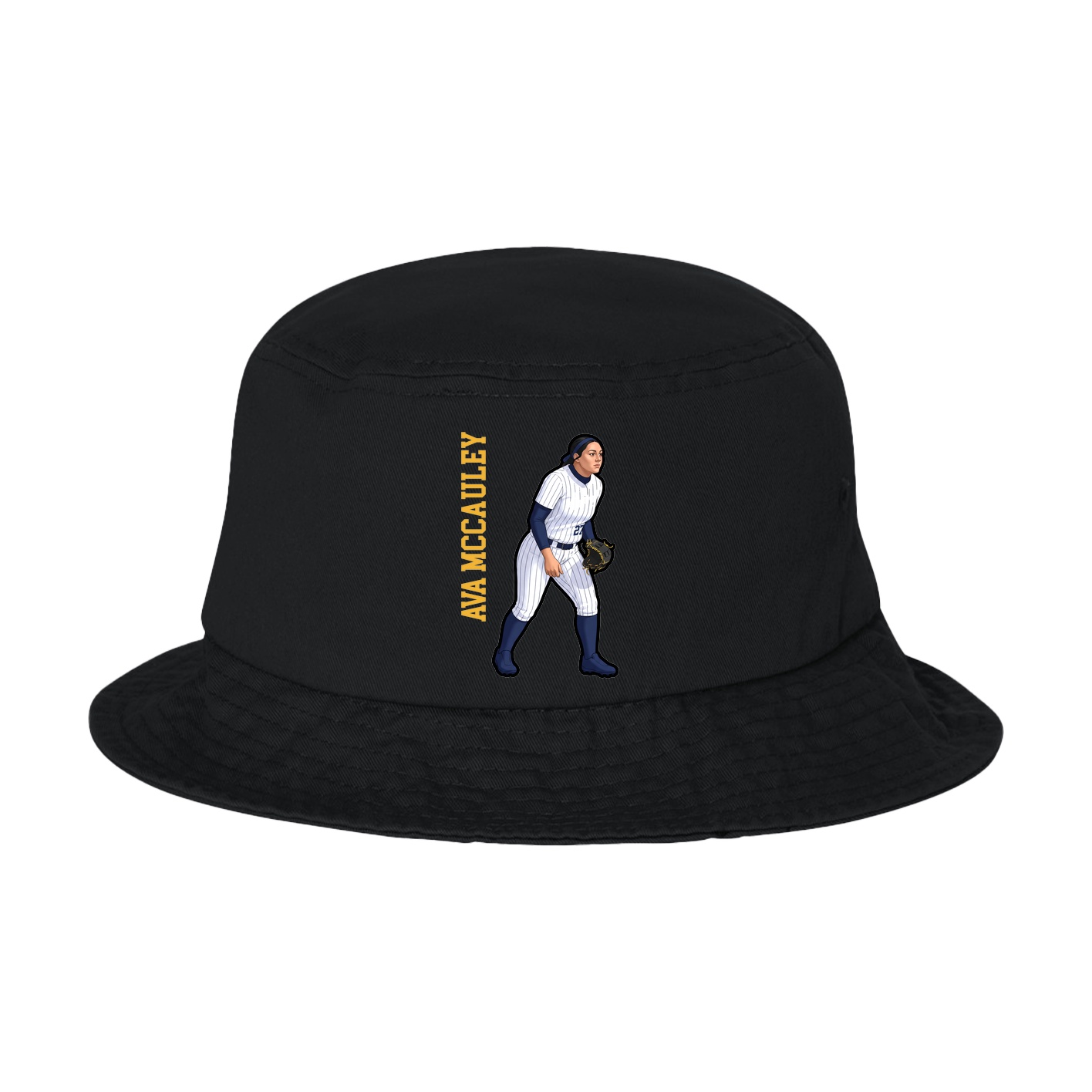 Bucket Cap — Name Vertical in Black