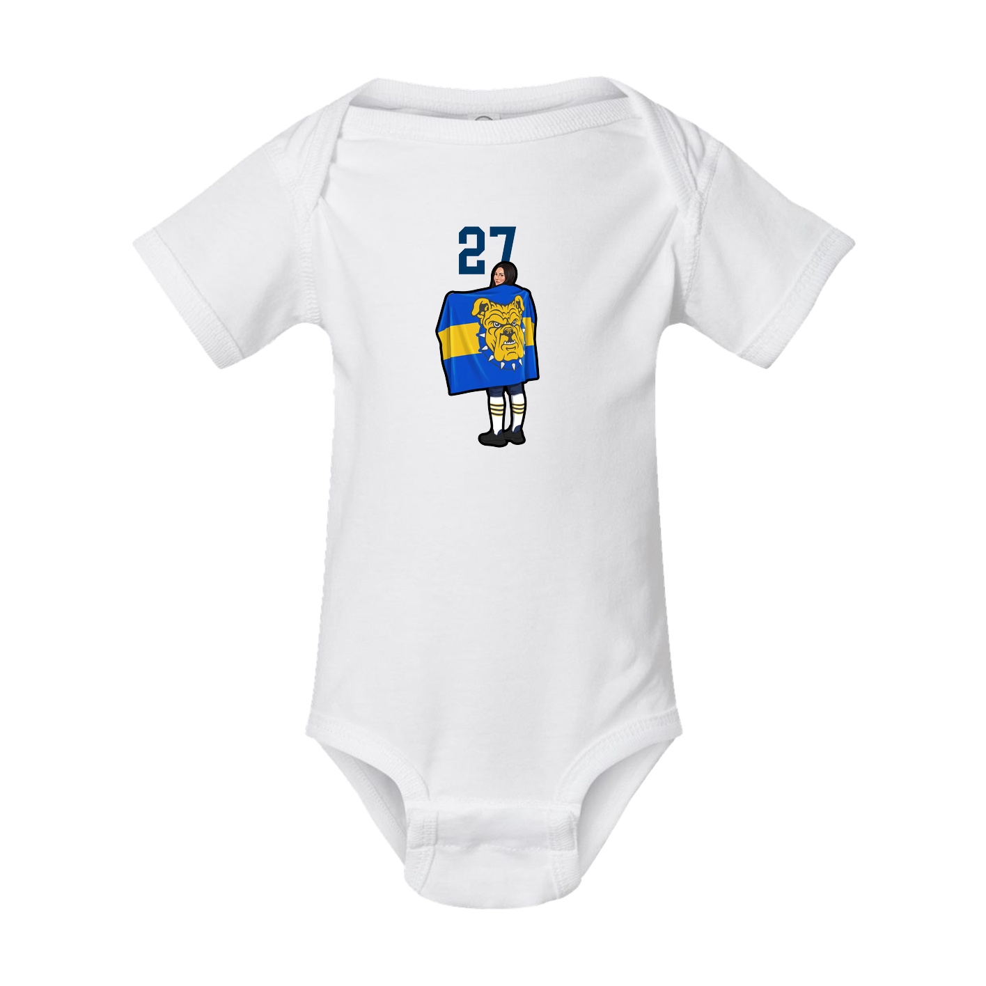 Baby Onesie — Number Top in White