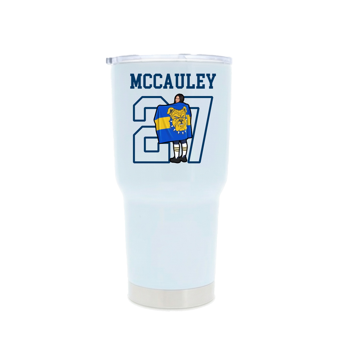 30oz Stainless Steel Tumbler — Shirsey in White