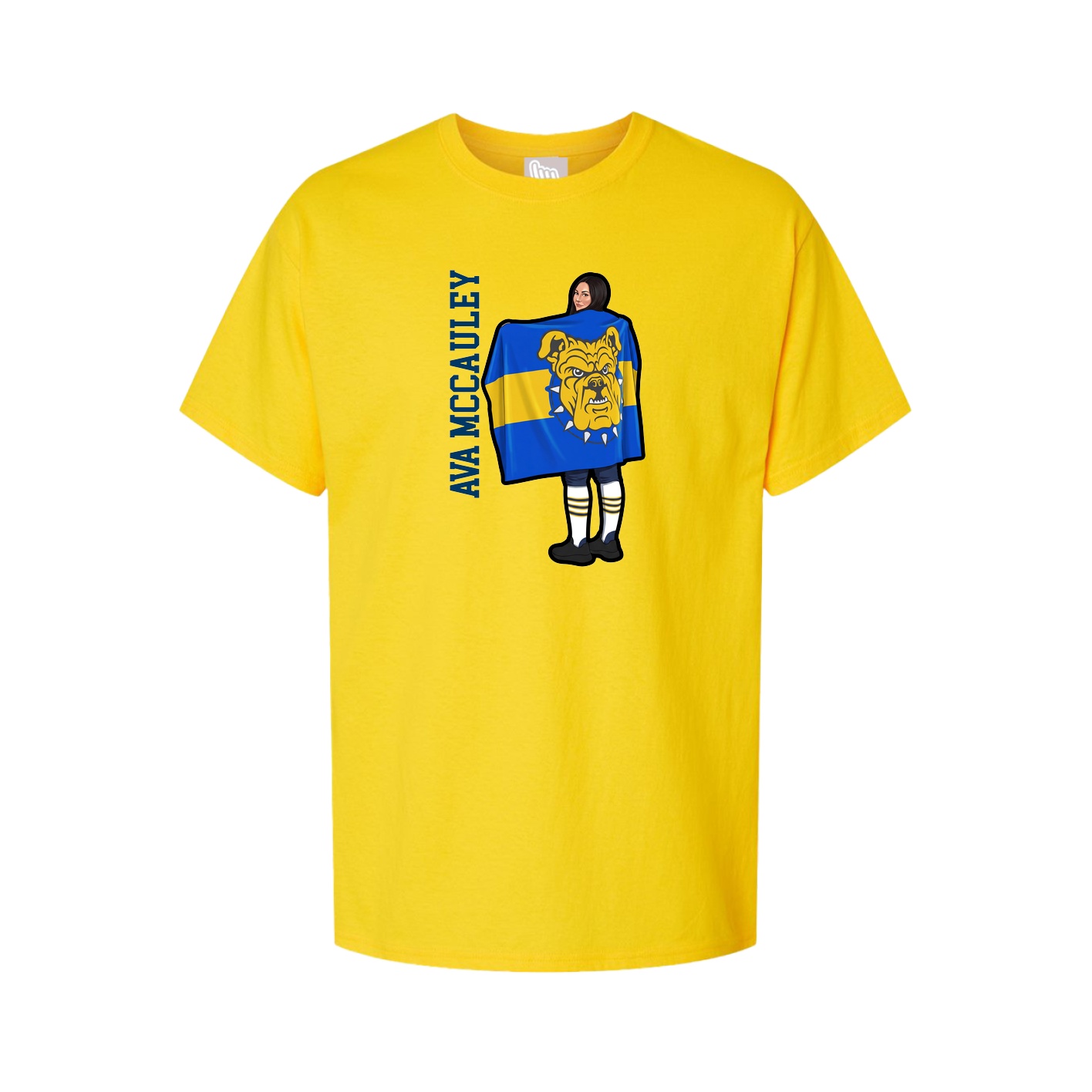 Tee — Name Vertical in Gold