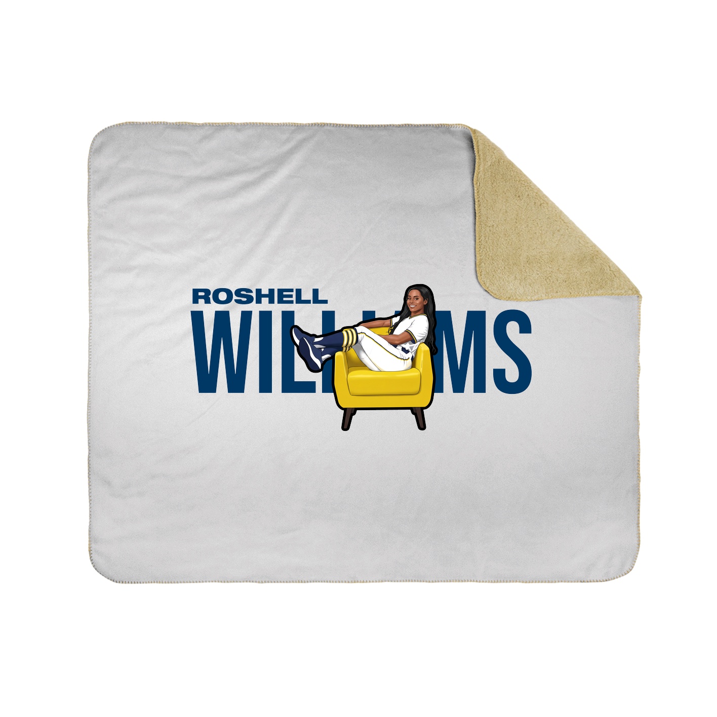 Throw Blanket — Player Name in White