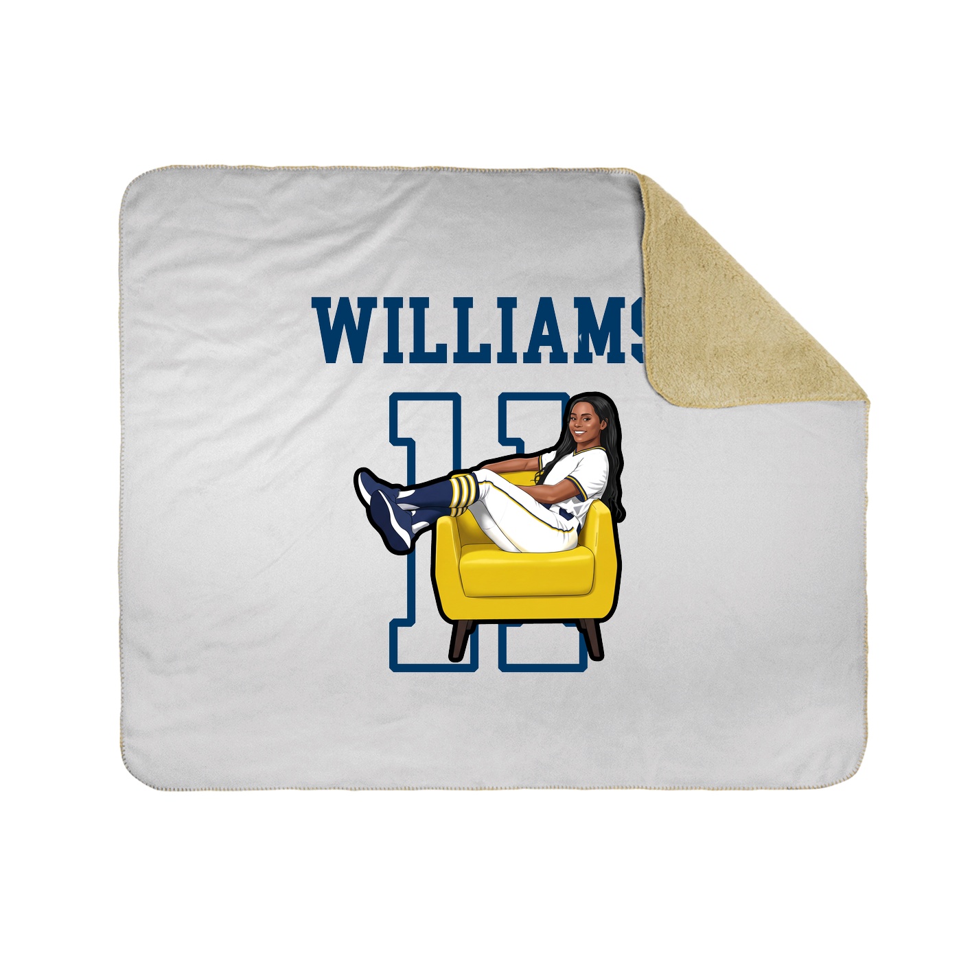 Throw Blanket — Shirsey in White