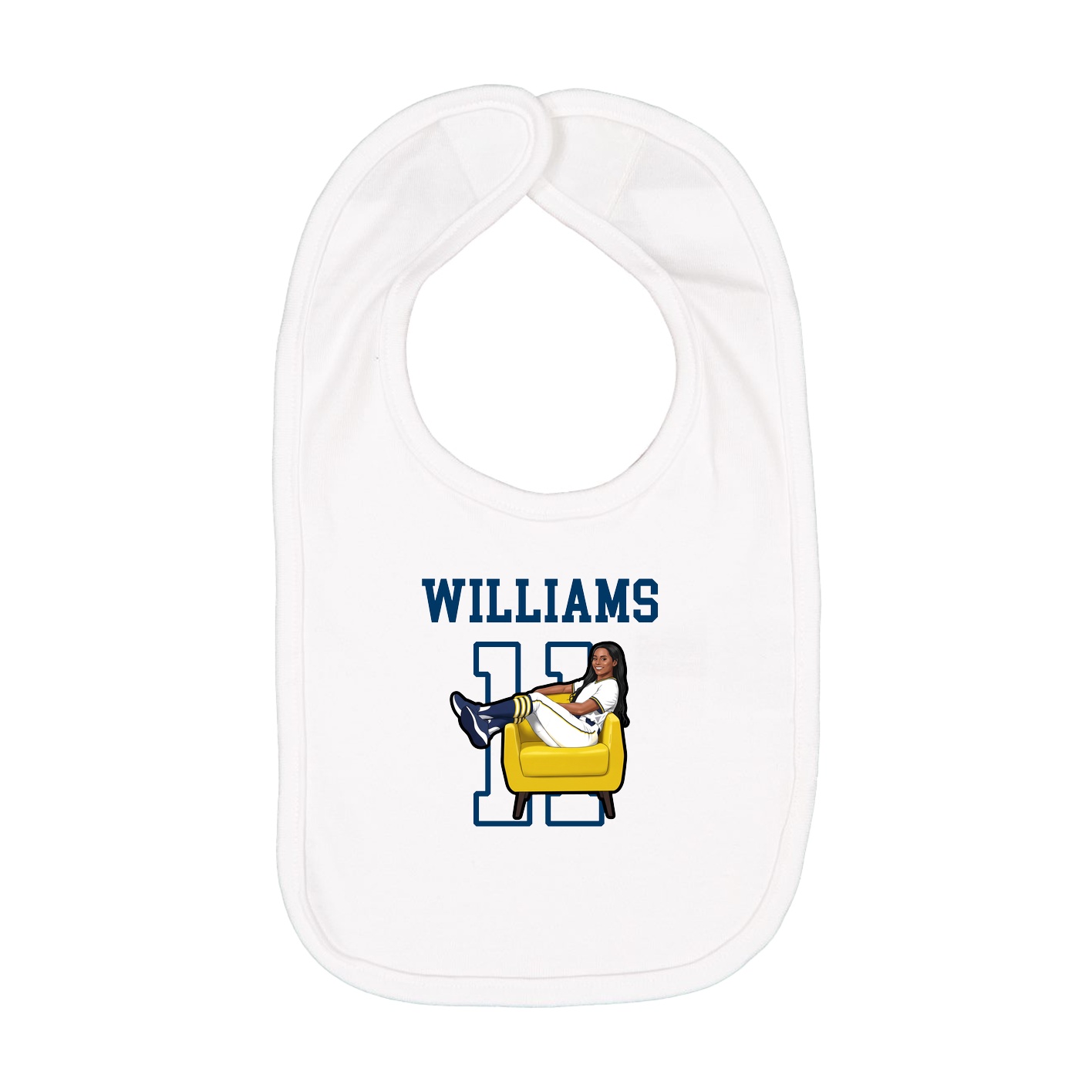 Infant Bib — Shirsey in White