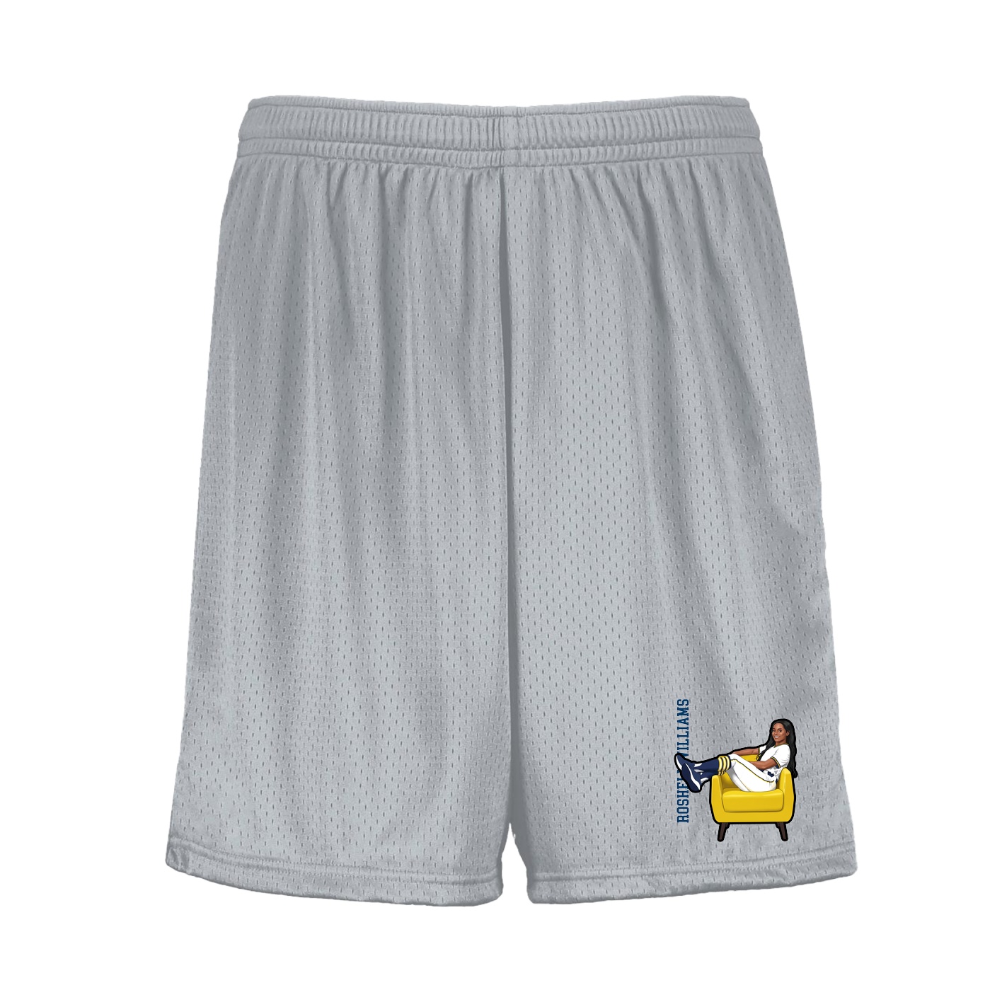 Shorts — Name Vertical in Silver