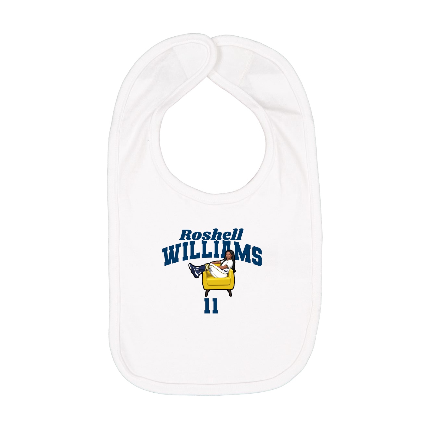 Infant Bib — Signature Arch in White