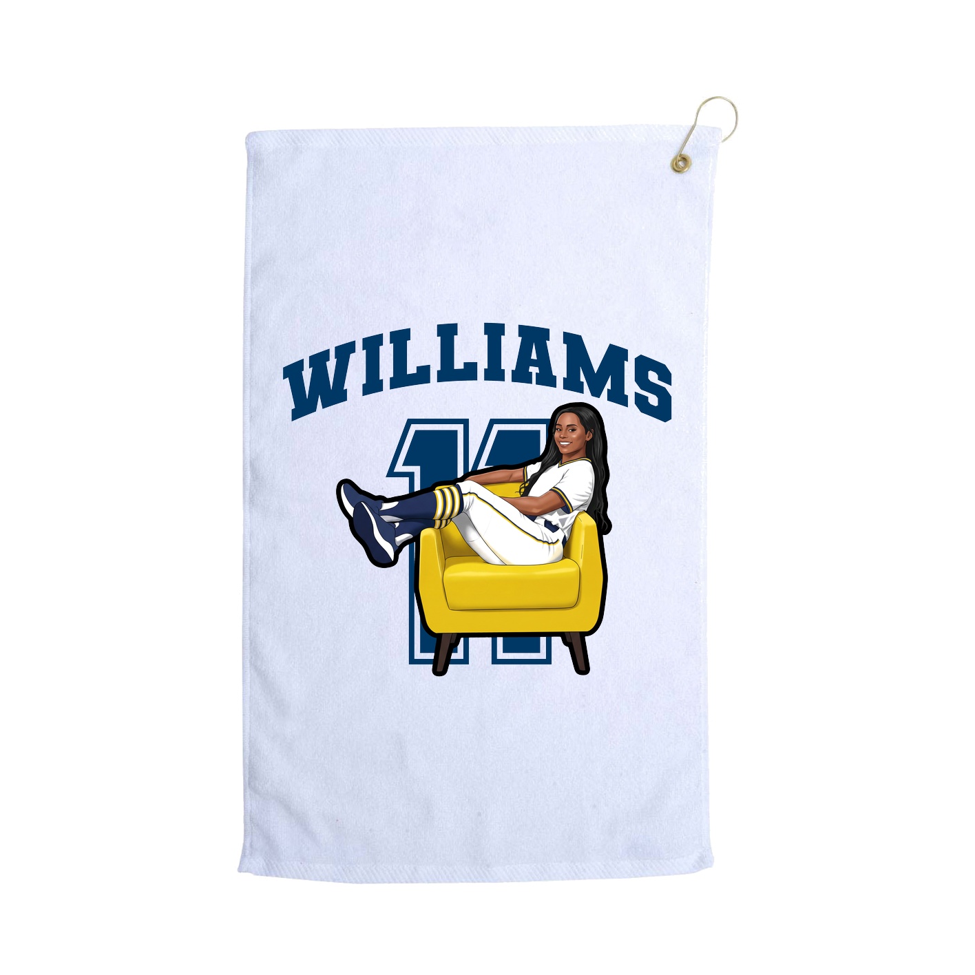 Golf Towel — Number in White