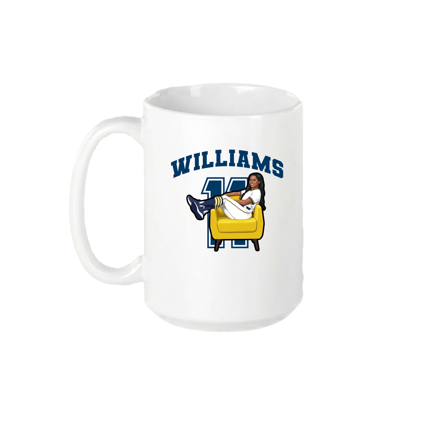 15oz Coffee Mug — Number in White