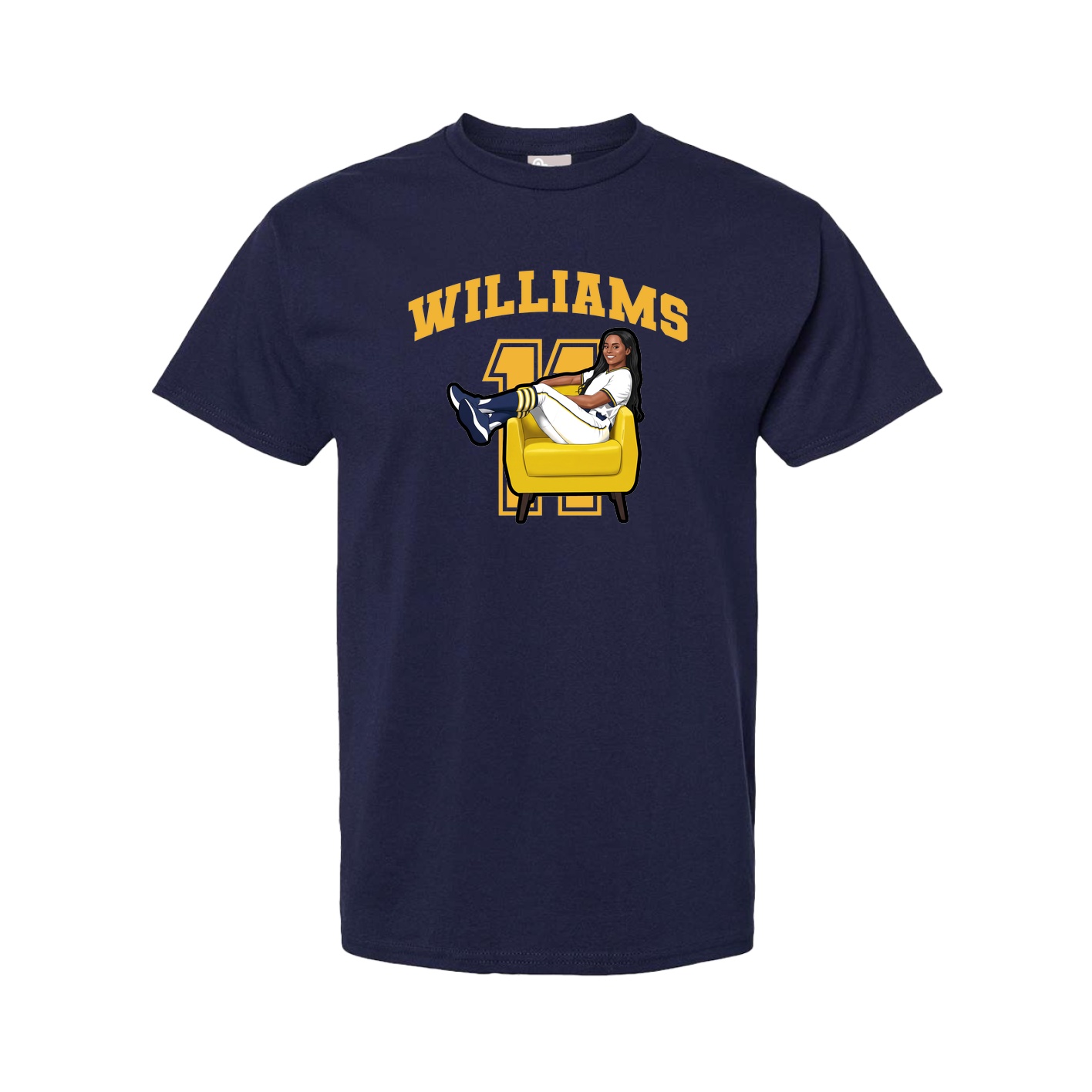 Youth Tee — Number in Navy