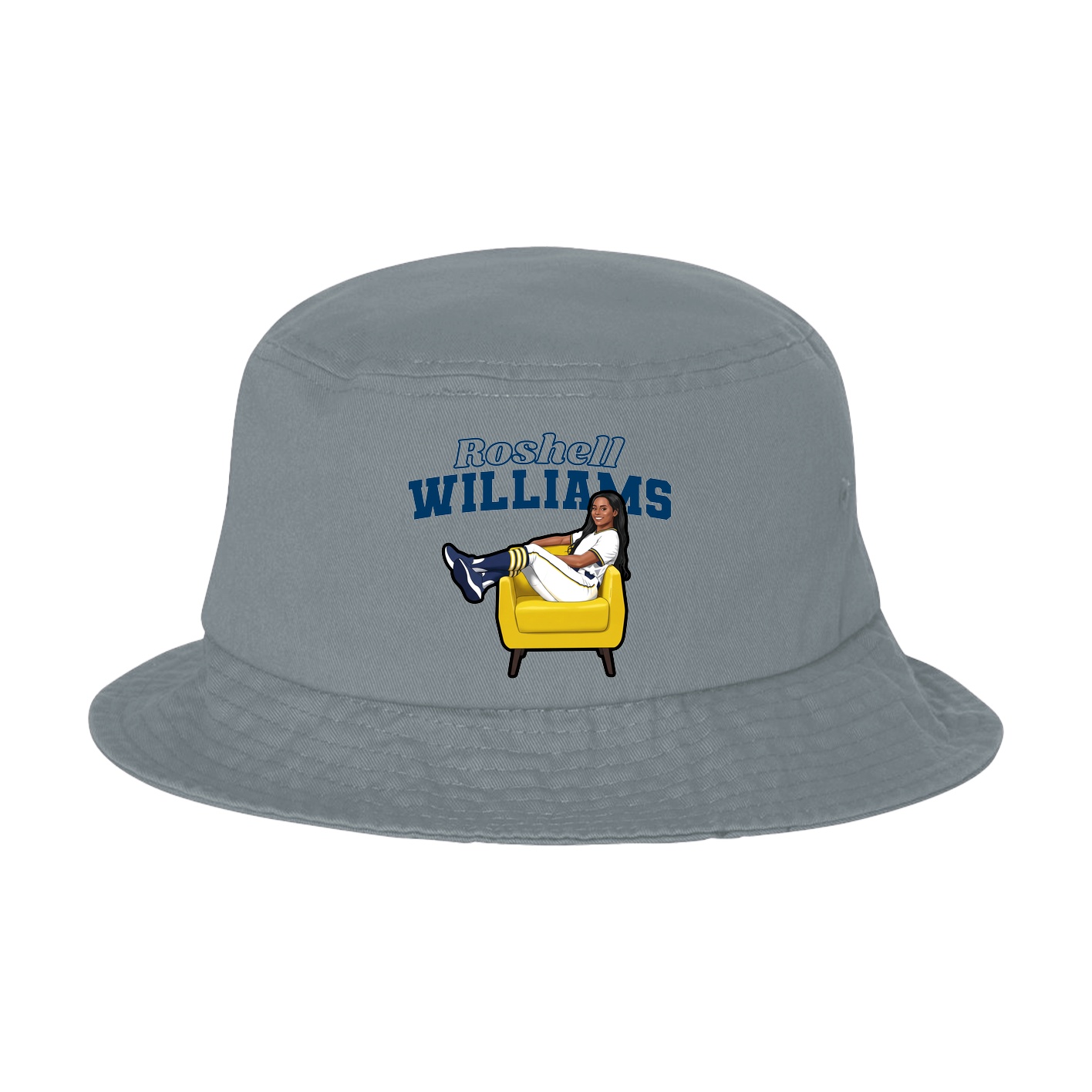 Bucket Cap — Name Arch in Grey