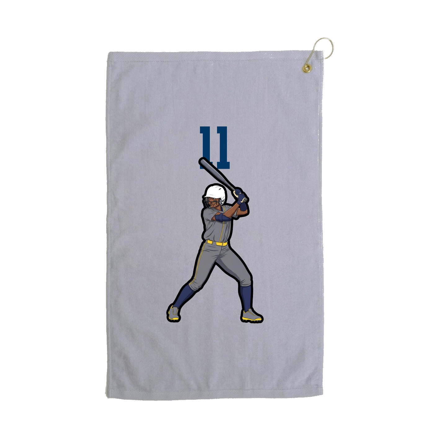 Golf Towel — Number Top in Grey